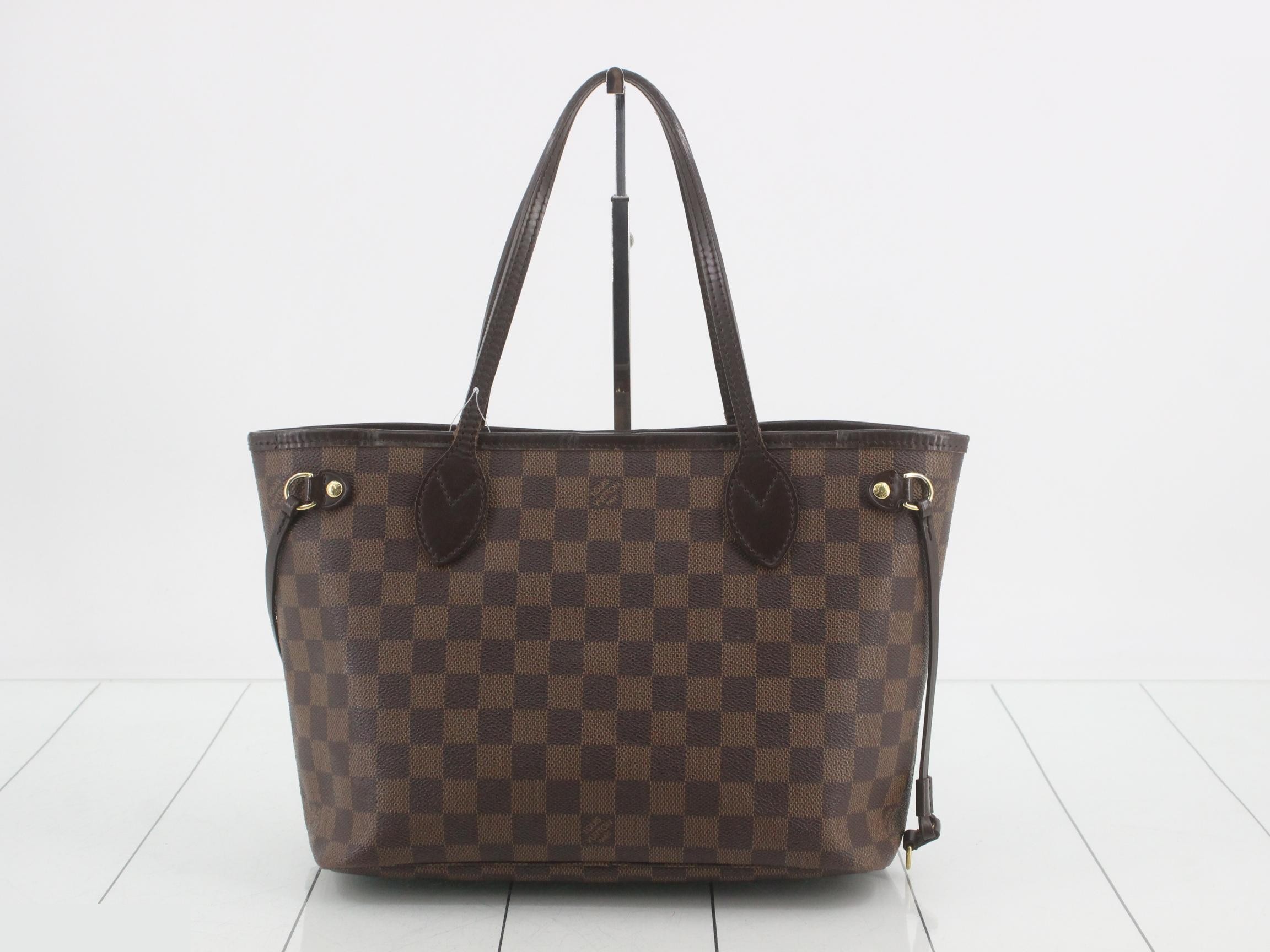 Neverfull PM Damier Ebene Brown Tote Bag — view 2