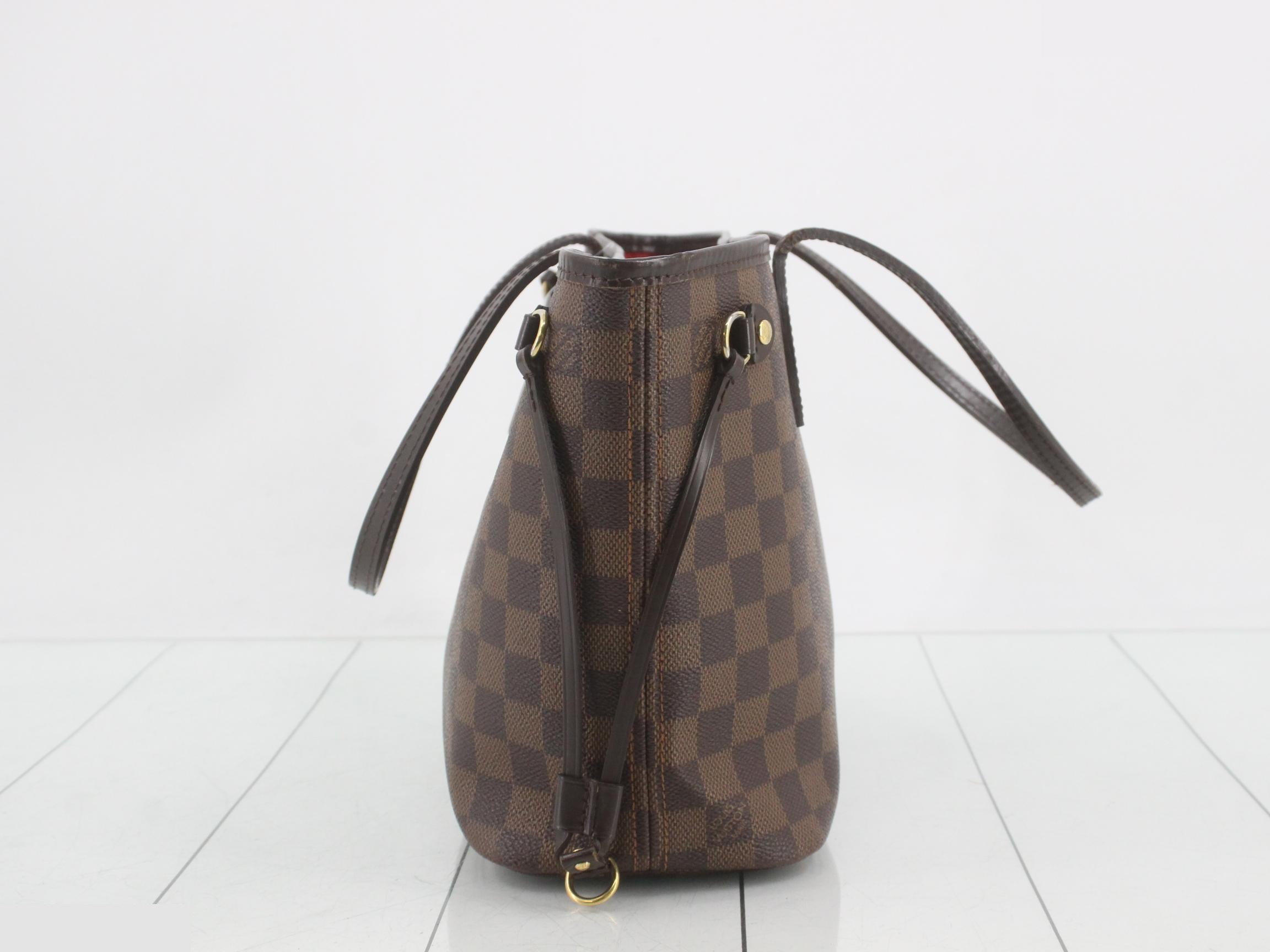 Neverfull PM Damier Ebene Brown Tote Bag — view 4