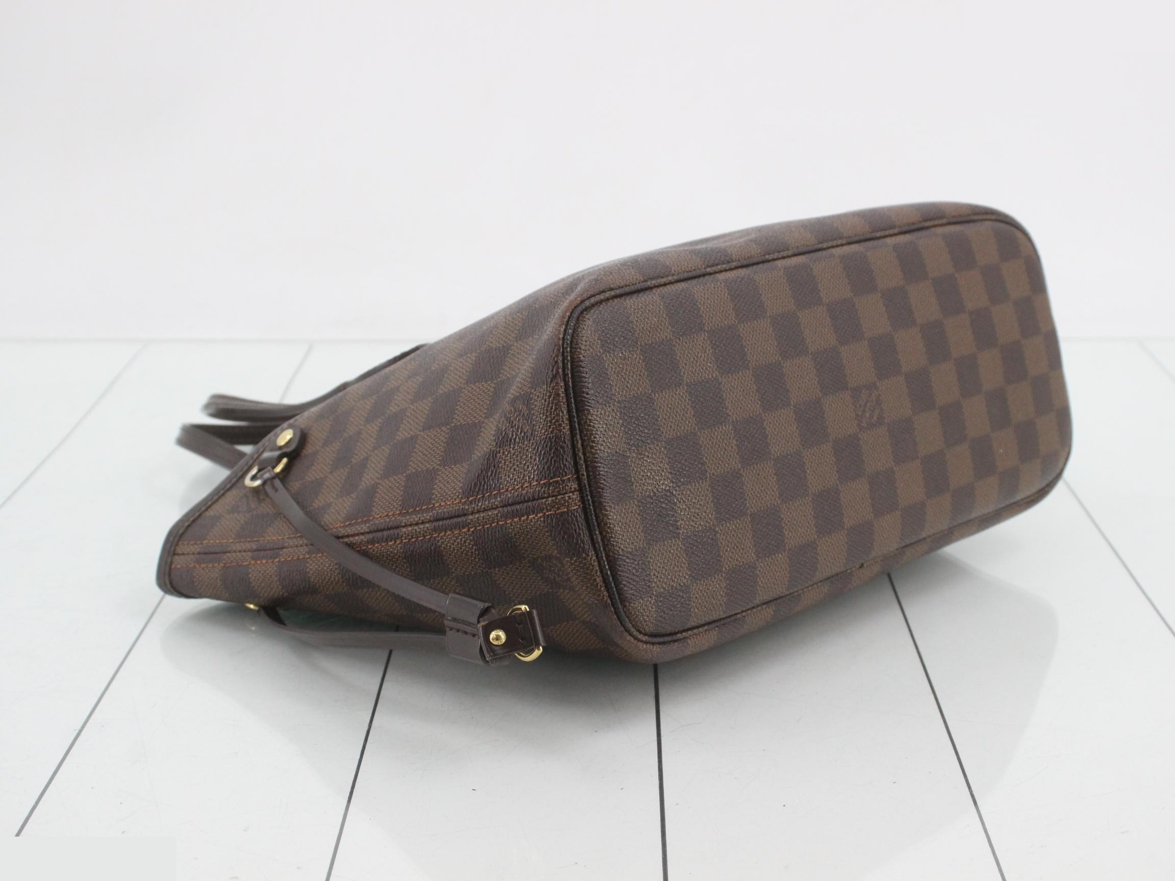 Neverfull PM Damier Ebene Brown Tote Bag — view 5