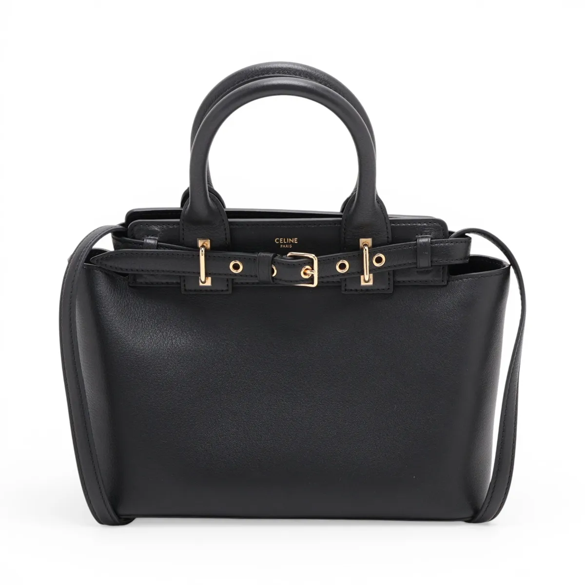 Conti Leather 2-Way Handbag, Black
