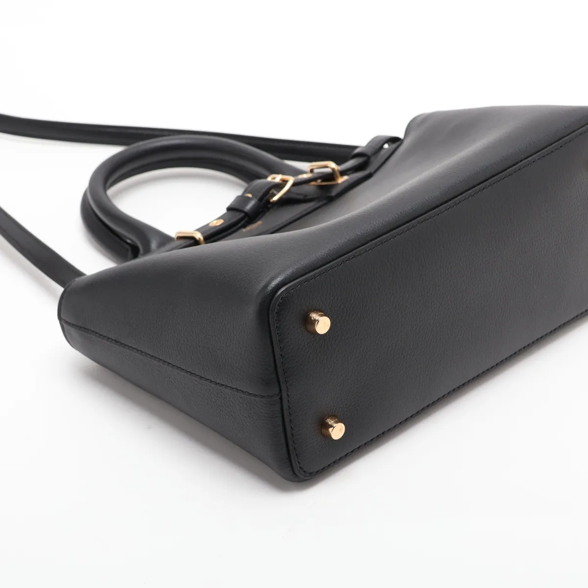 Conti Leather 2-Way Handbag, Black — view 4
