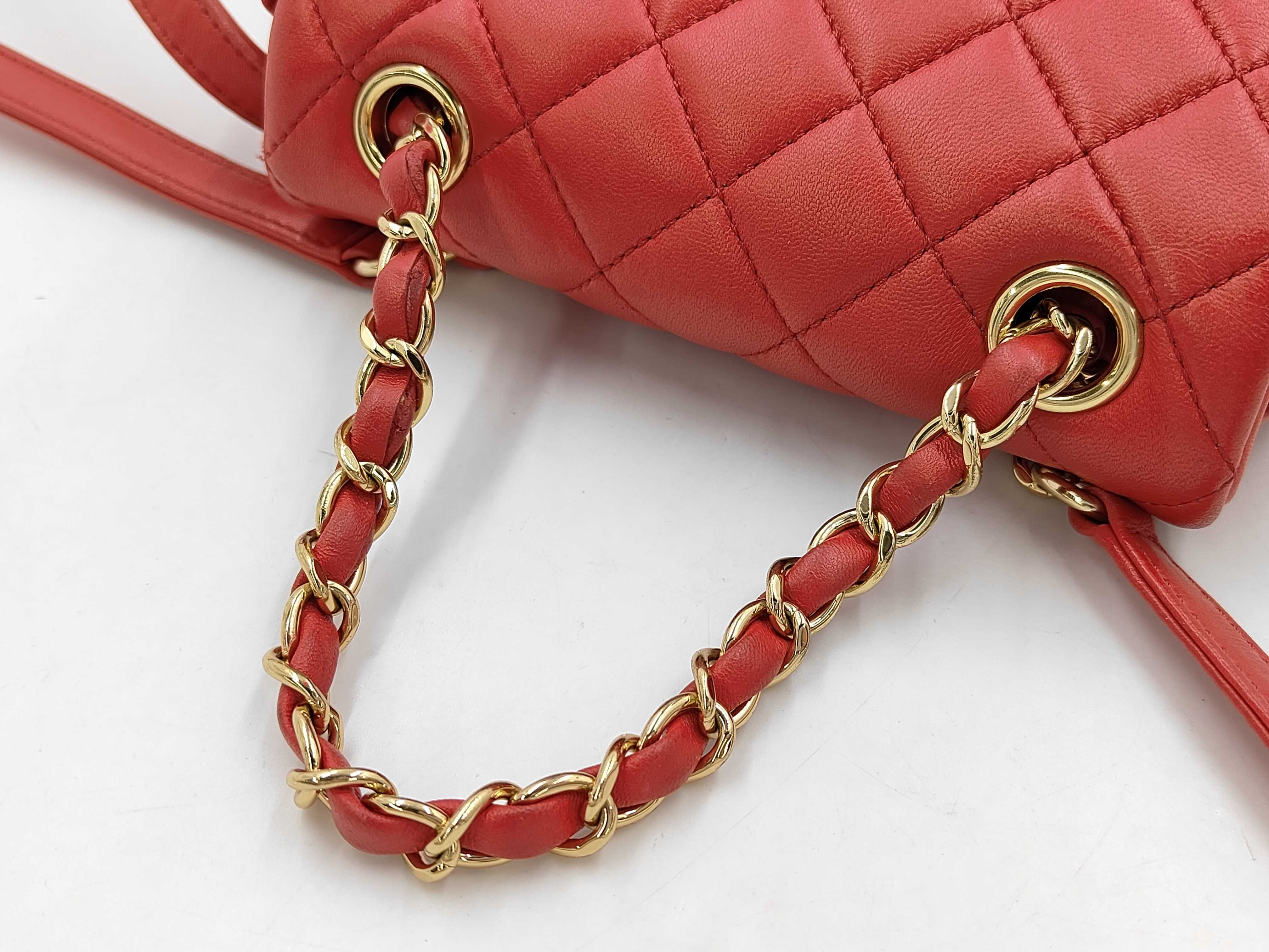 Matelassé Backpack Chain Shoulder Rucksack — view 3