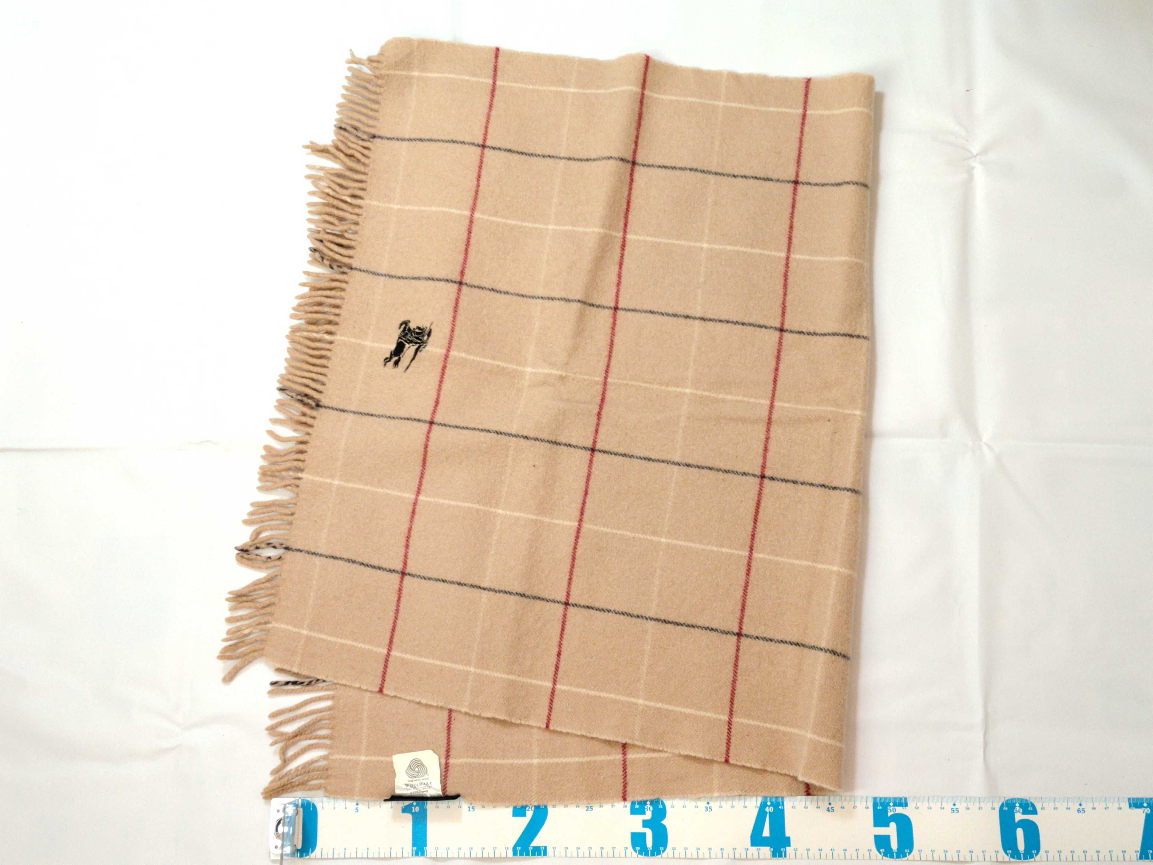 Nova Check Lap Blanket Shawl Beige Other Accessories — view 2