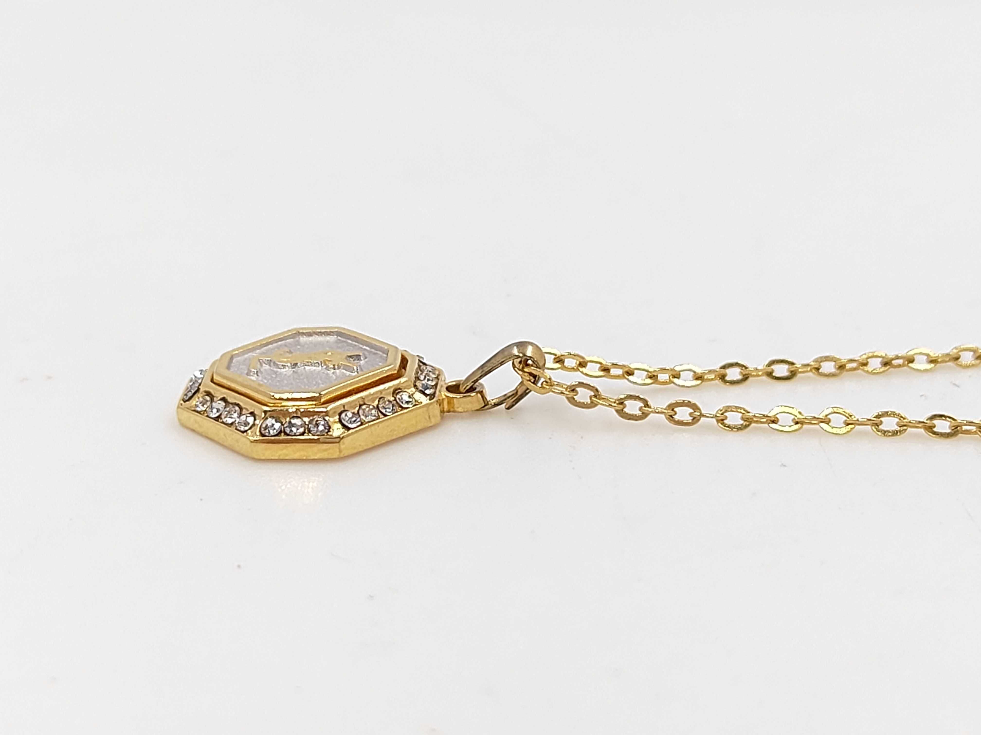 (YSL) Rhinestone GP Necklace — view 3