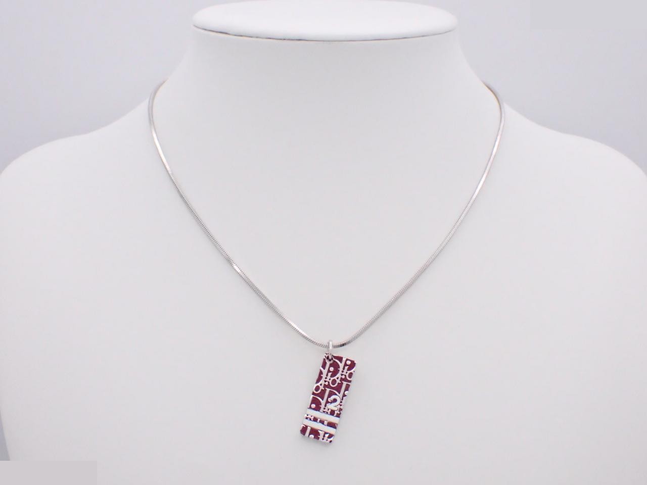 Trotter (precious metal) necklace/pendant, logo plate, silver necklace — view 3