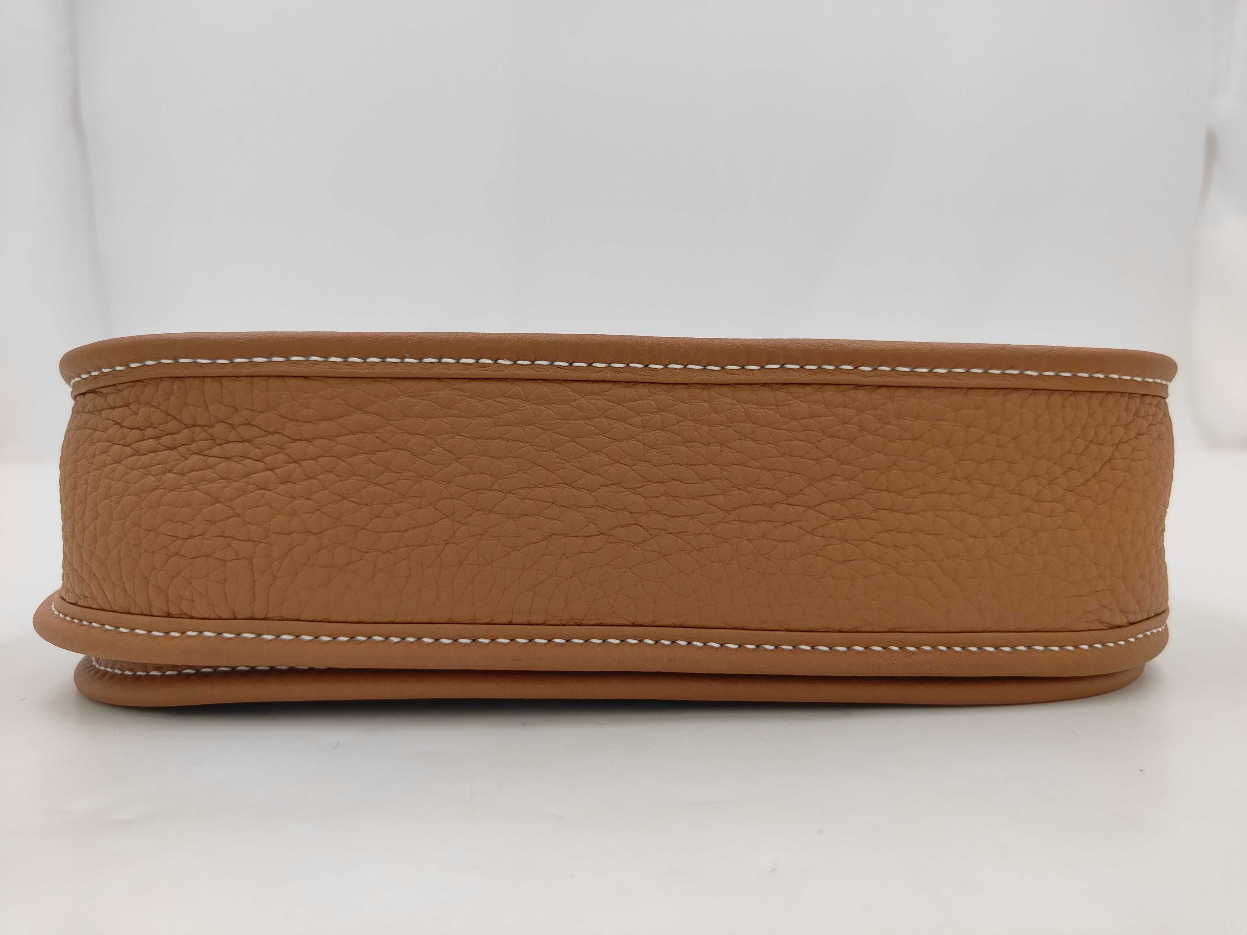 Evelyne 23 Gold Shoulder Bag with Silver Hardware and K Stamp — view 3