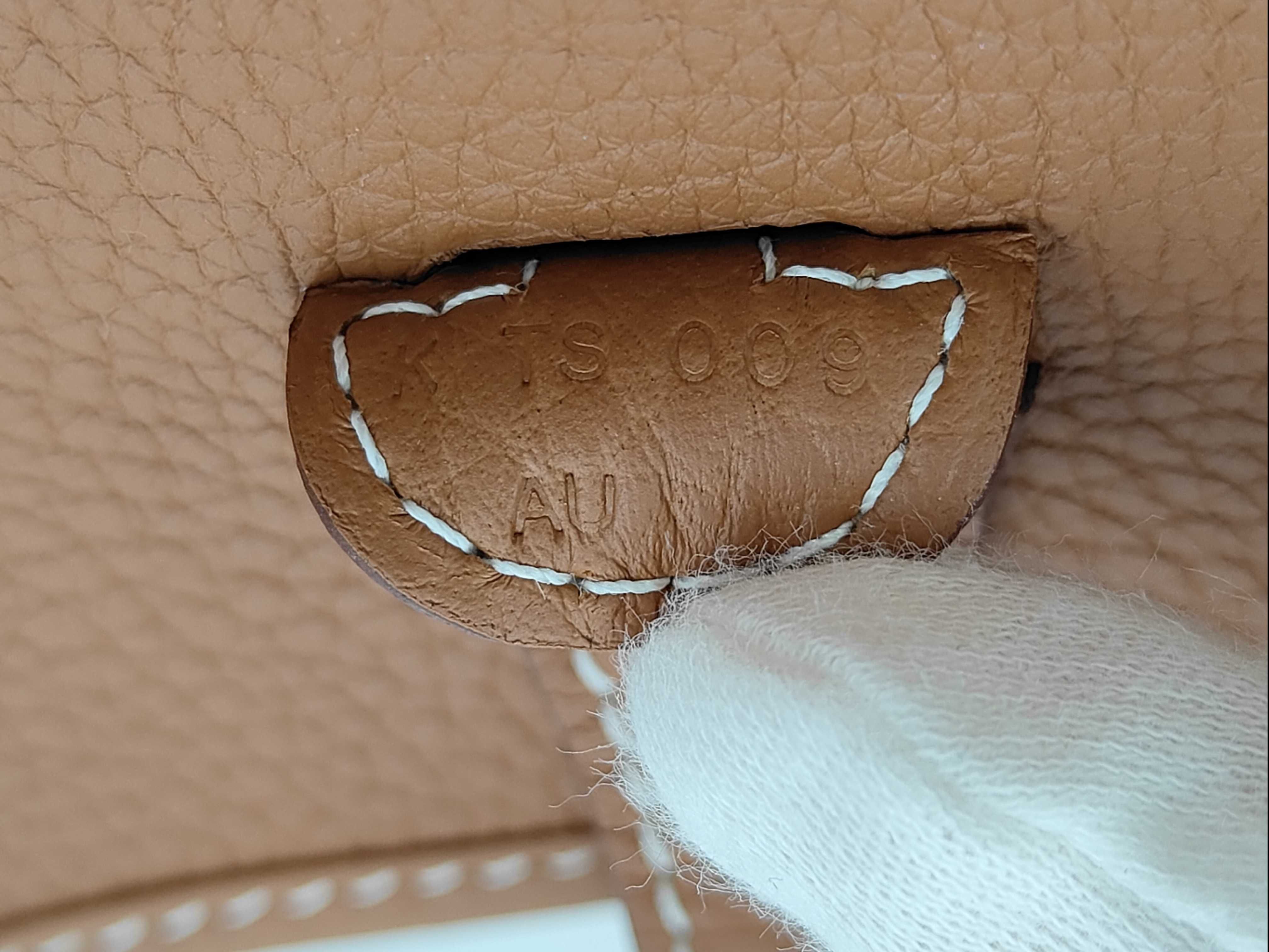 Evelyne 23 Gold Shoulder Bag with Silver Hardware and K Stamp — view 8