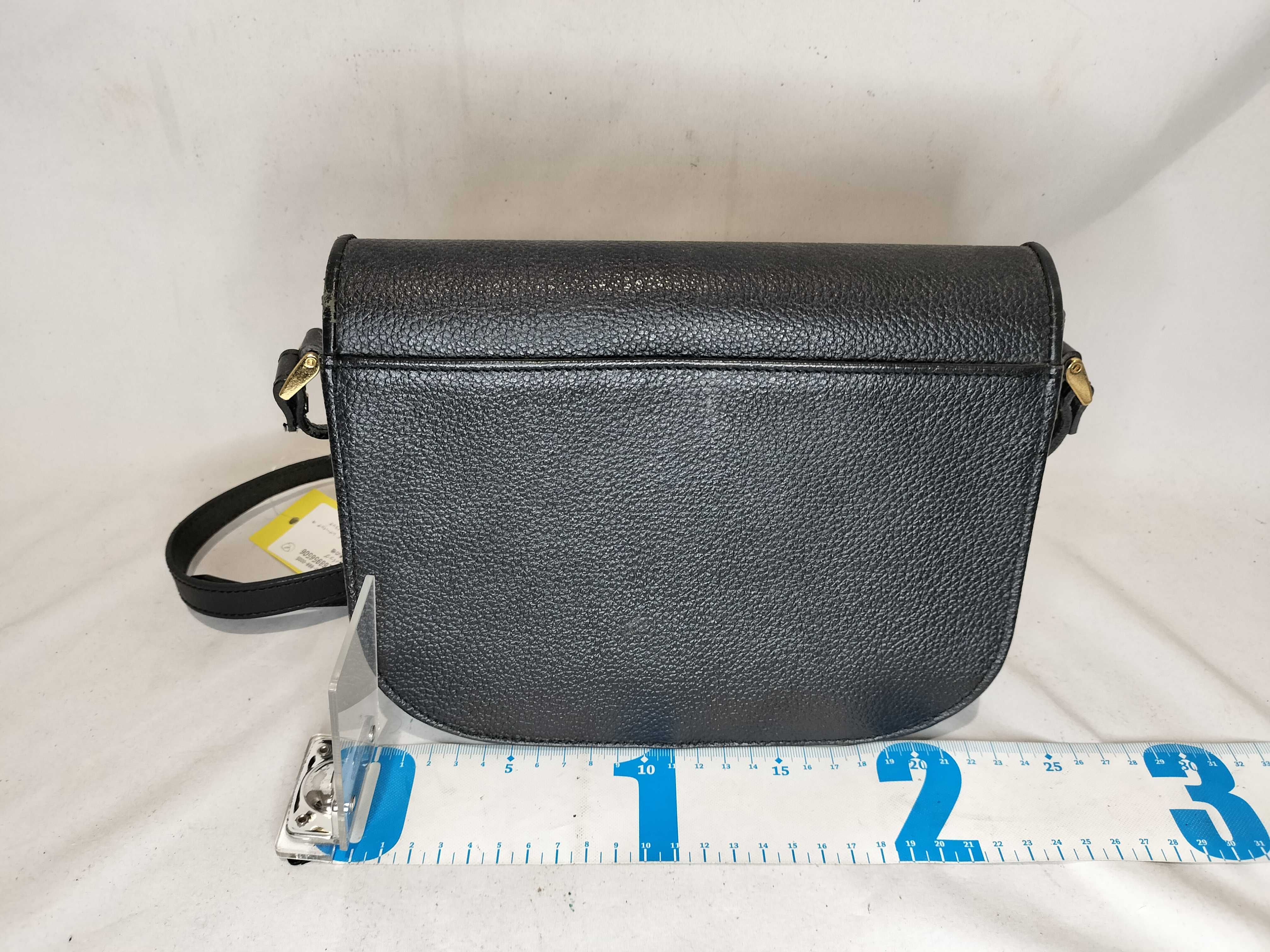 leather bag with Nova Check interior, black shoulder bag — view 3