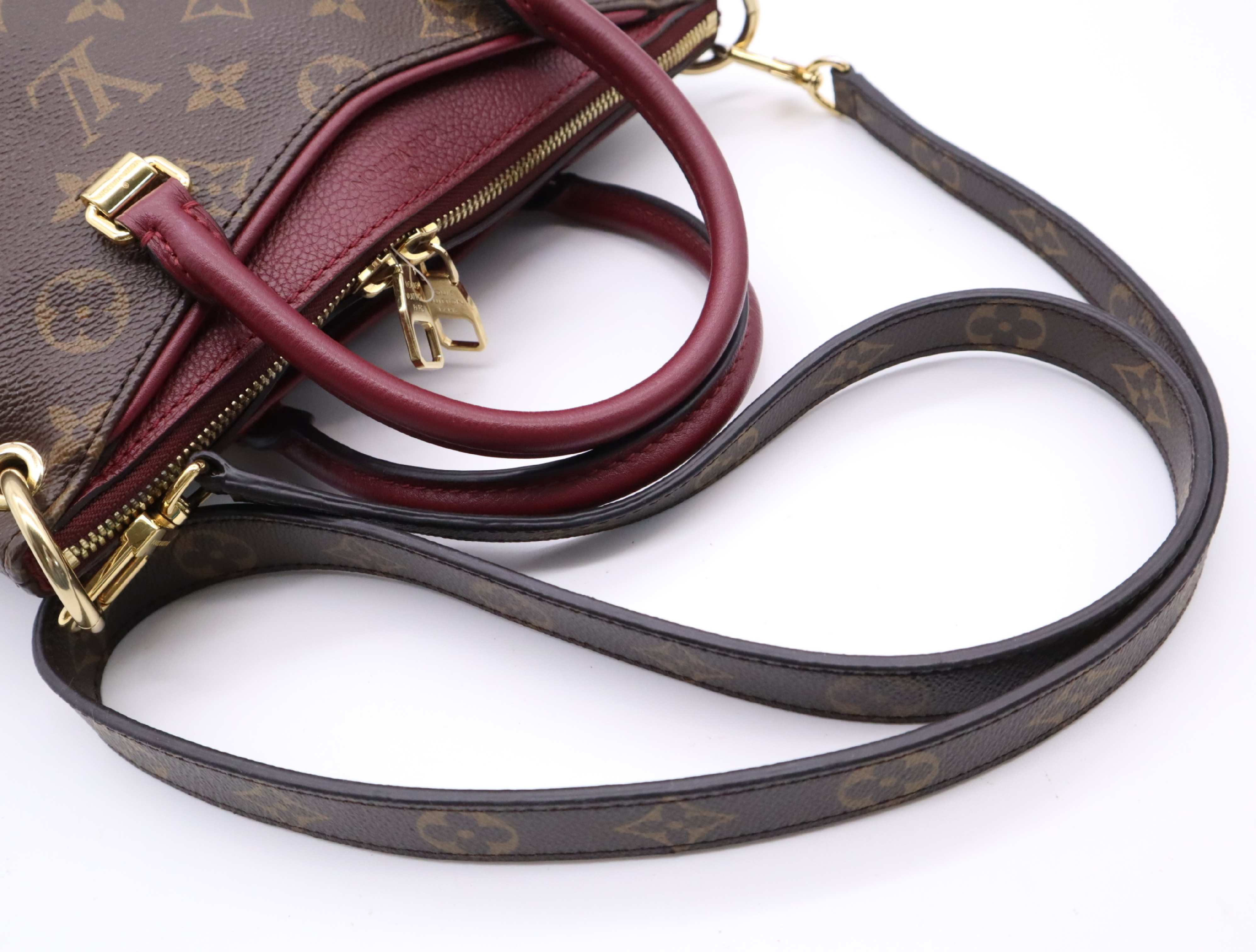 M42961 Monogram Pallas BB Raisin Handbag with Shoulder Strap — view 12