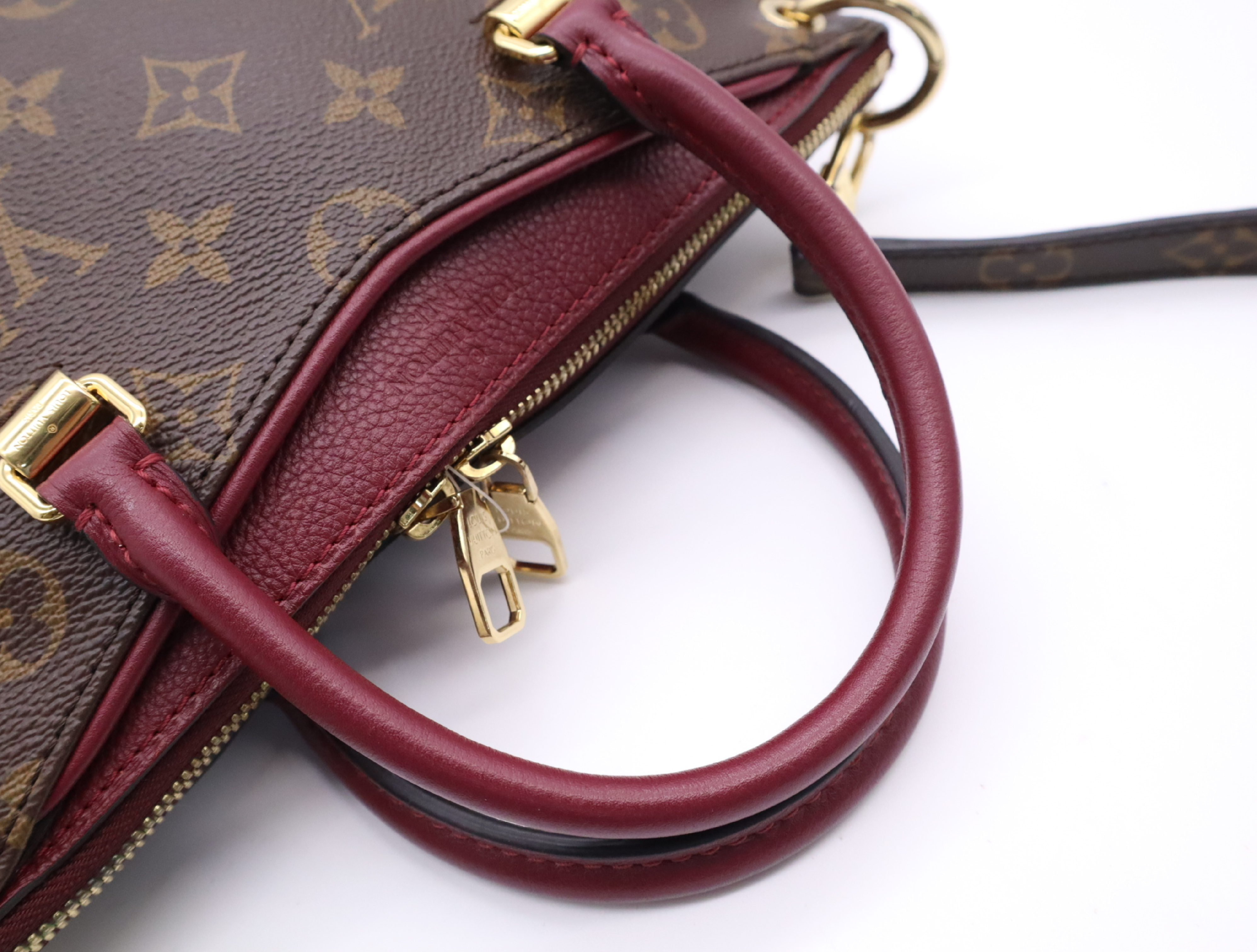 M42961 Monogram Pallas BB Raisin Handbag with Shoulder Strap — view 13