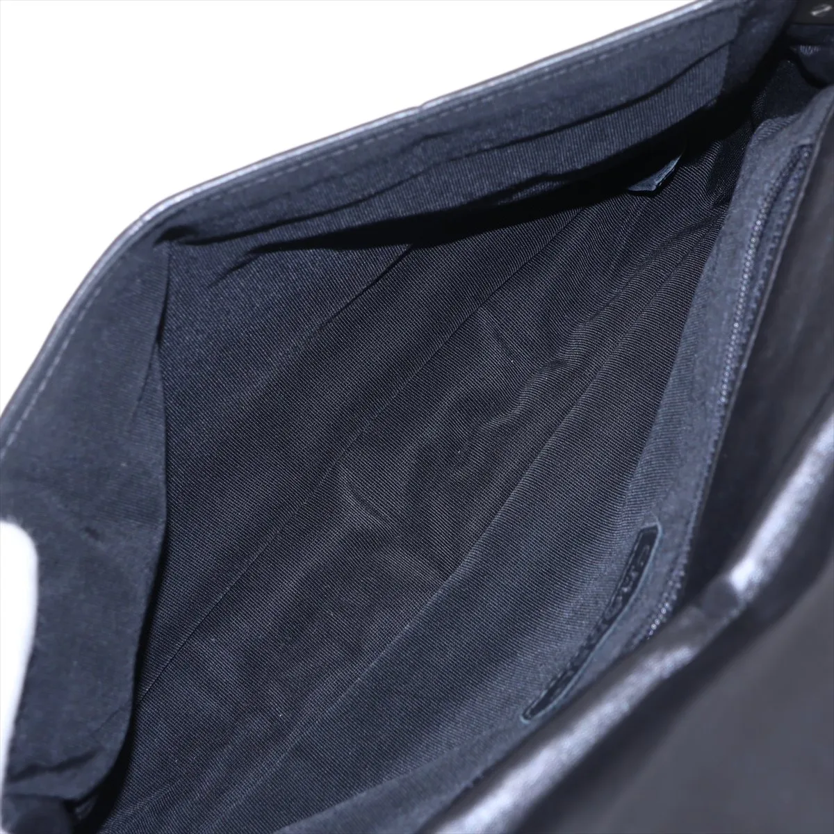 2.55 Lambskin Shoulder Bag, Chocolate Bar Pattern, Black with Silver Hardware, 5841799, Series 5 — view 6