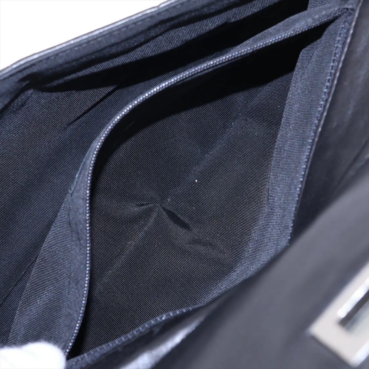 2.55 Lambskin Shoulder Bag, Chocolate Bar Pattern, Black with Silver Hardware, 5841799, Series 5 — view 7
