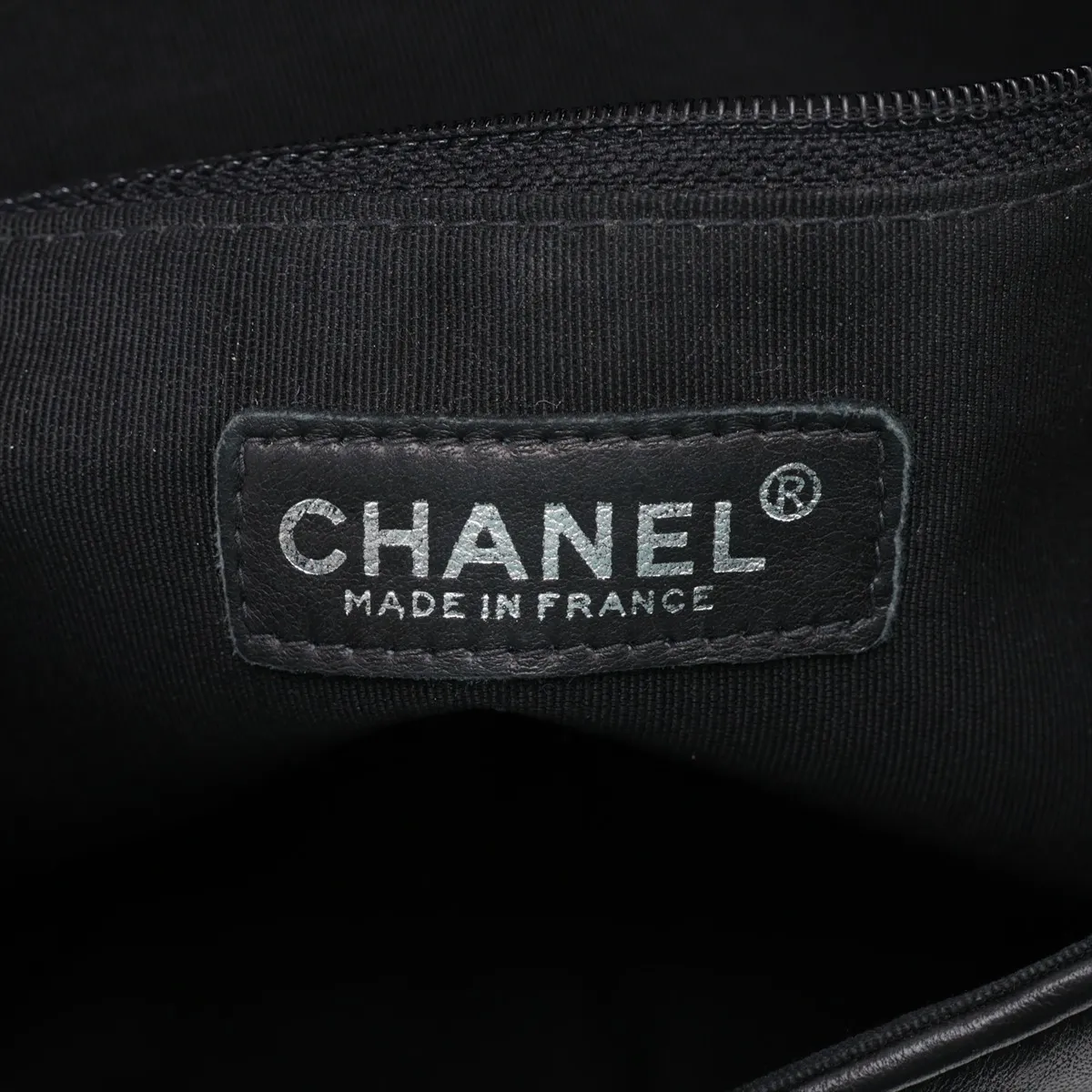 2.55 Lambskin Shoulder Bag, Chocolate Bar Pattern, Black with Silver Hardware, 5841799, Series 5 — view 8