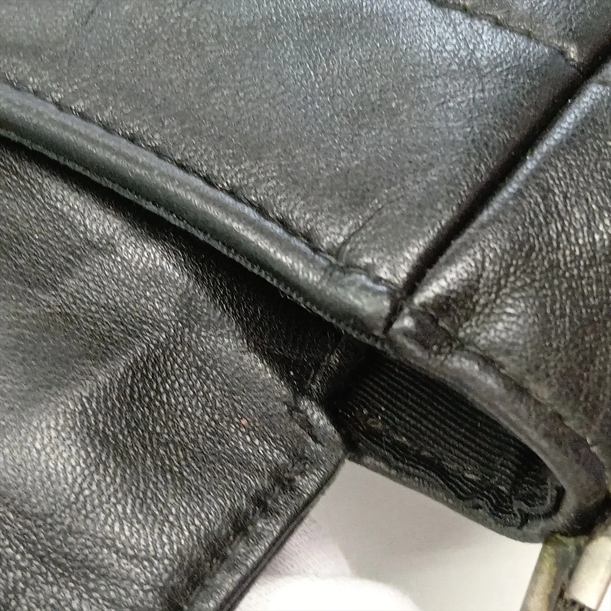 2.55 Lambskin Shoulder Bag, Chocolate Bar Pattern, Black with Silver Hardware, 5841799, Series 5 — view 9