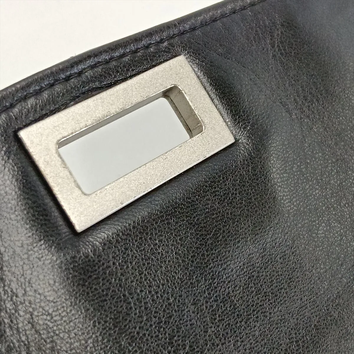 2.55 Lambskin Shoulder Bag, Chocolate Bar Pattern, Black with Silver Hardware, 5841799, Series 5 — view 10