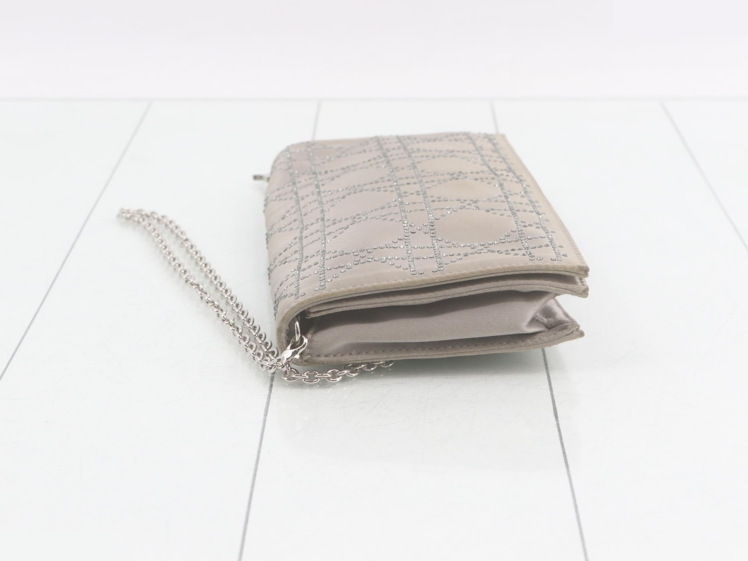Satin Rhinestone Shoulder Bag — view 4