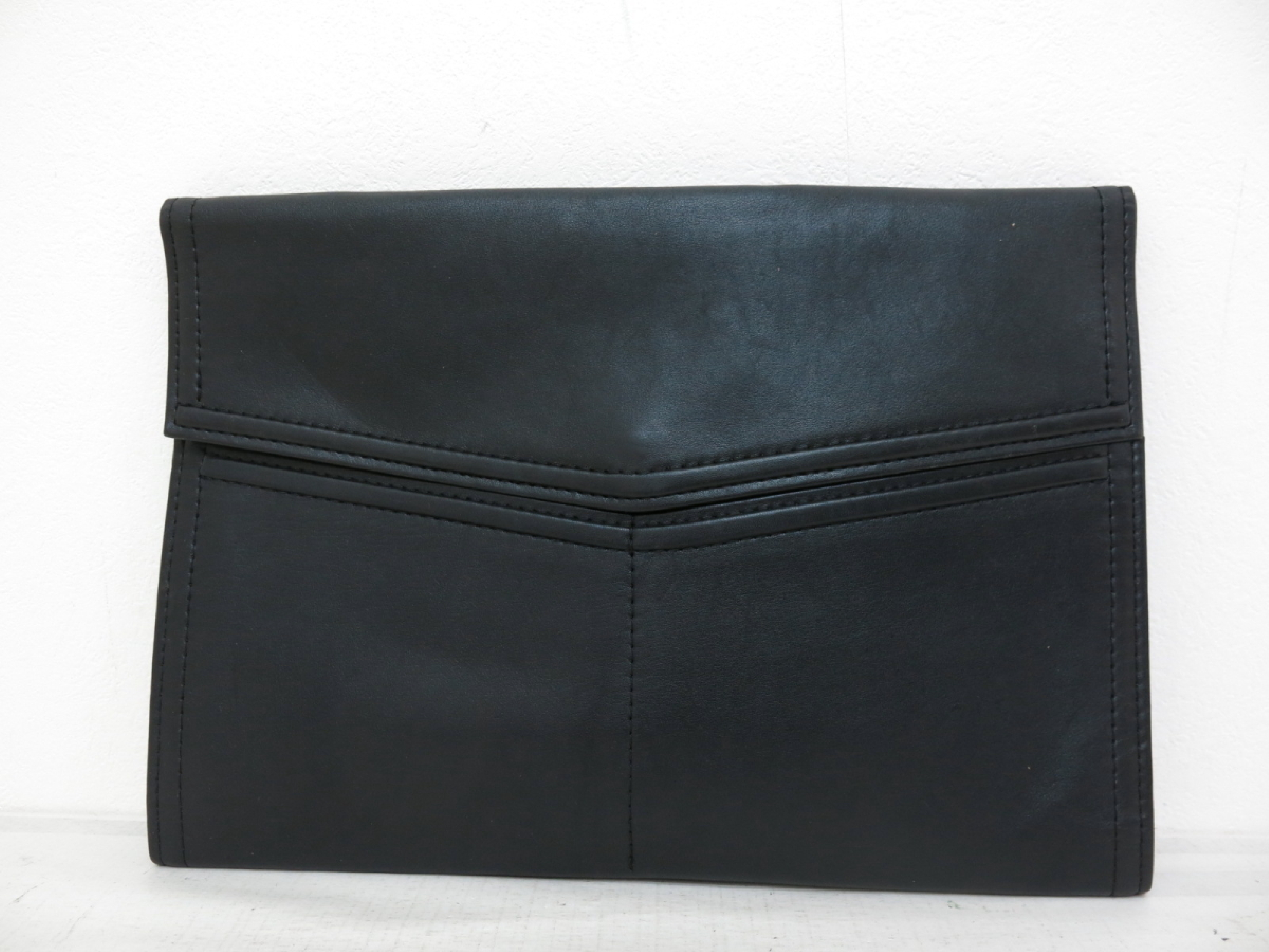 Leather Stitch Clutch Bag