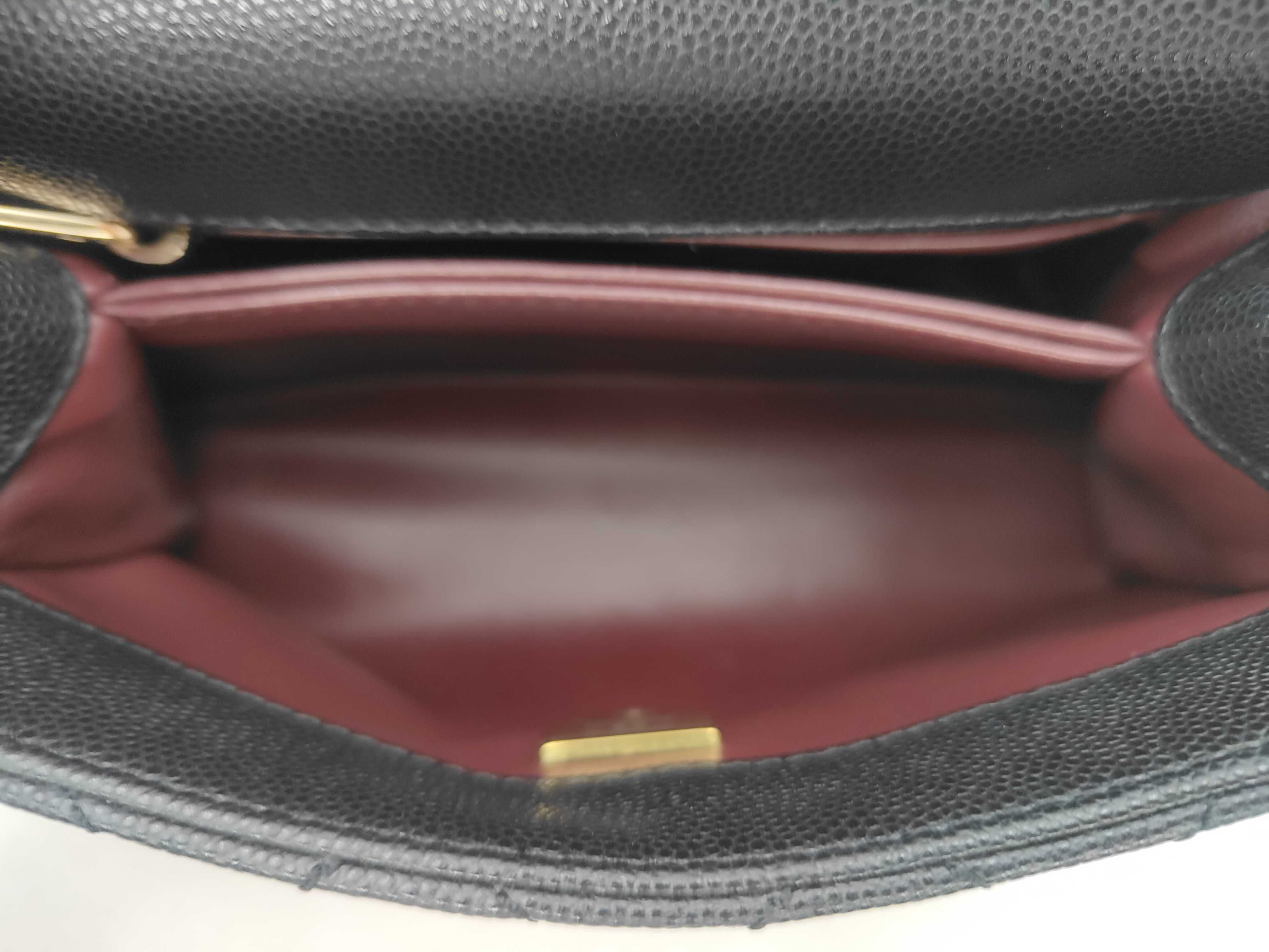 Matelassé Coco Handle XS 24 Caviar Skin Gold Hardware 2-way Handbag Shoulder Bag Serial Number Plate AS2215 Black Handbag — view 8