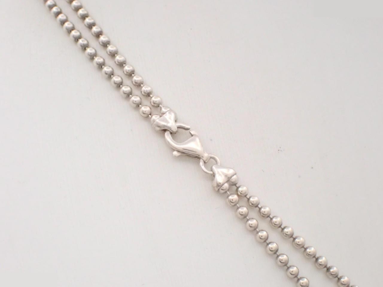 Necklace, ball chain, 925 silver, 23.8g, box included, chain approximately 50cm. — view 2