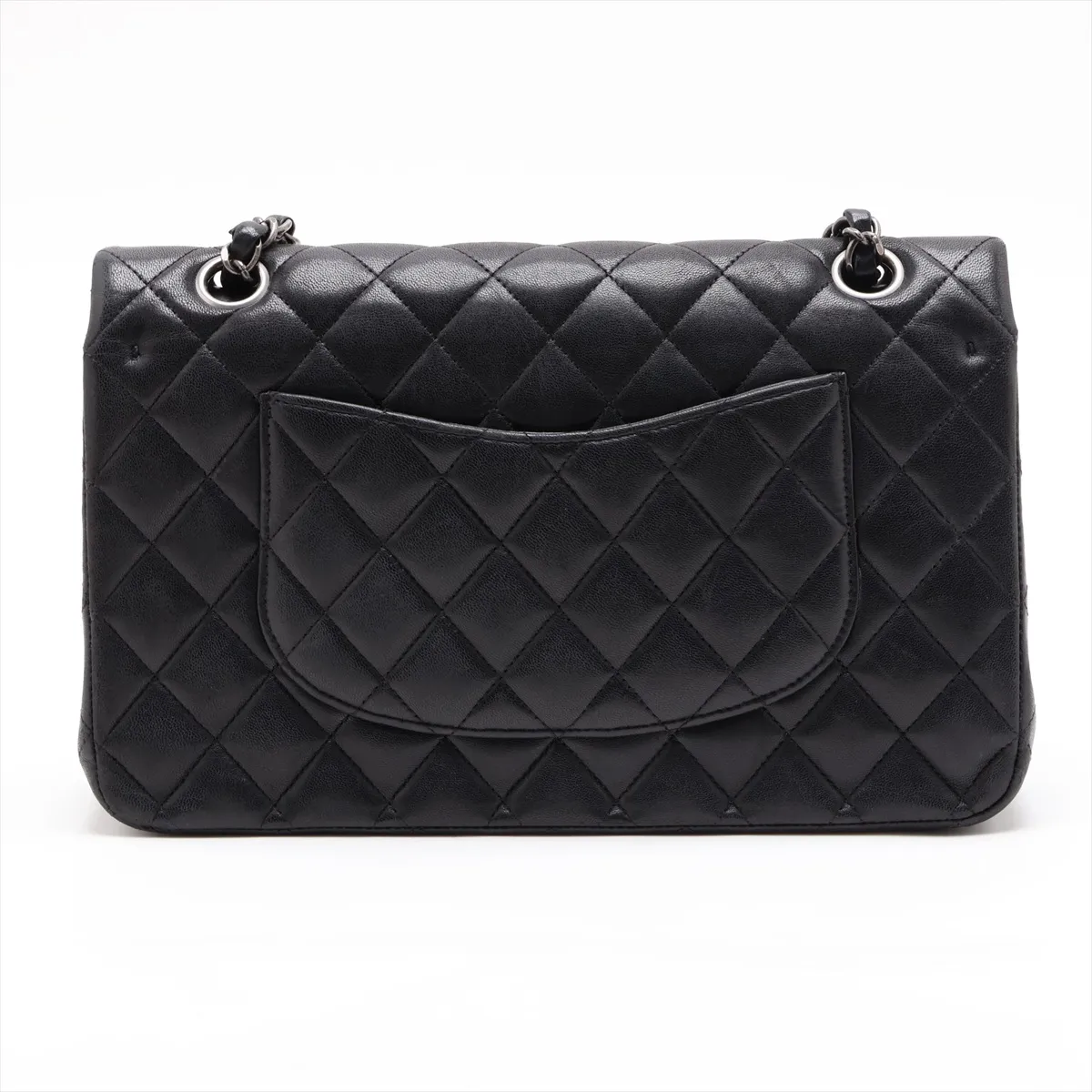 [Individually packaged] Chanel Matelassé 25 Lambskin Double Flap Double Chain Bag, Black with Gunmetal Hardware, 19688942, Serial Number 19, A01112 — view 2