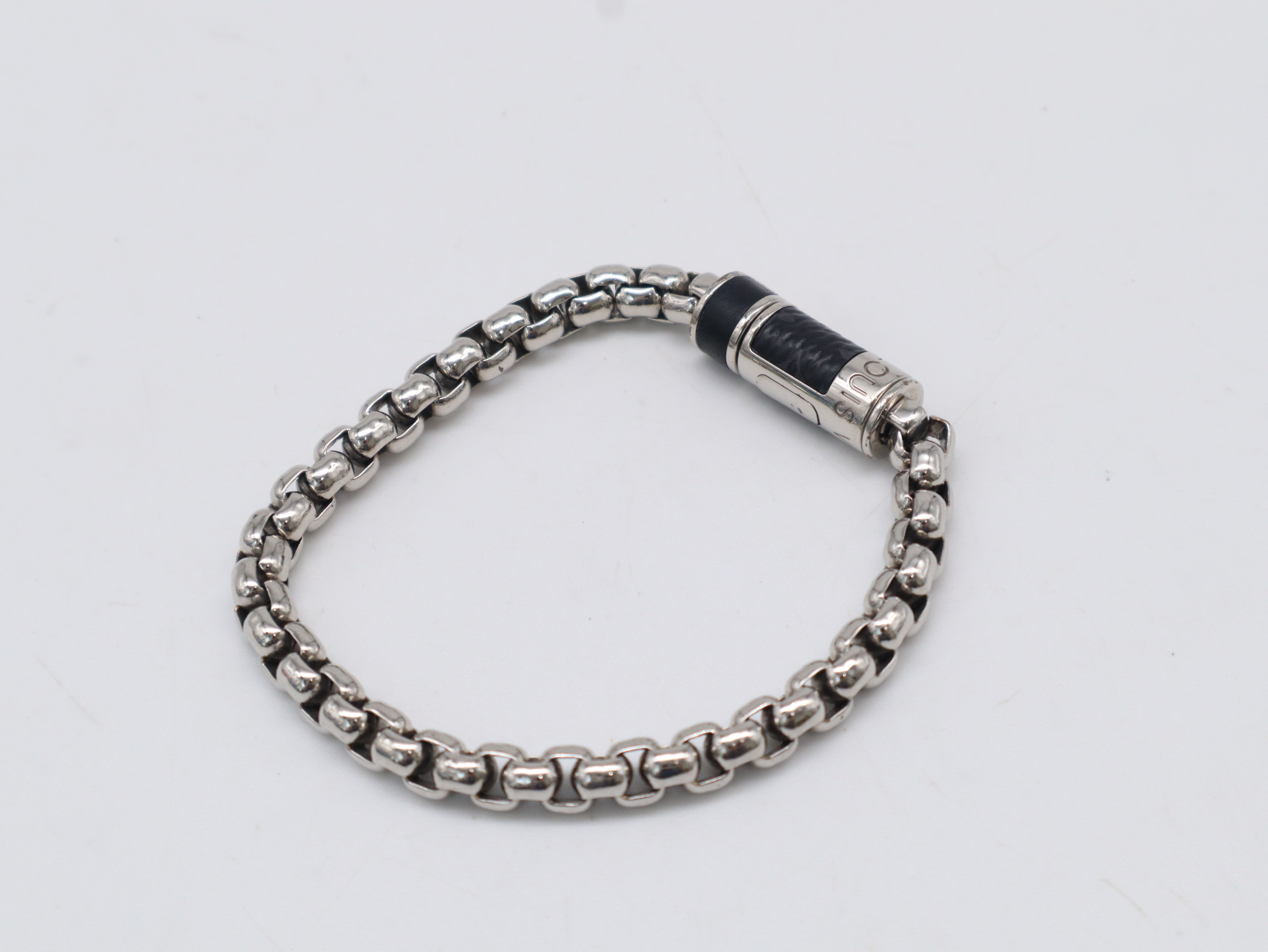 M62592 Metal x Monogram x Eclipse Canvas Bracelet Chain Silver Black Bracelet Bangle — view 2