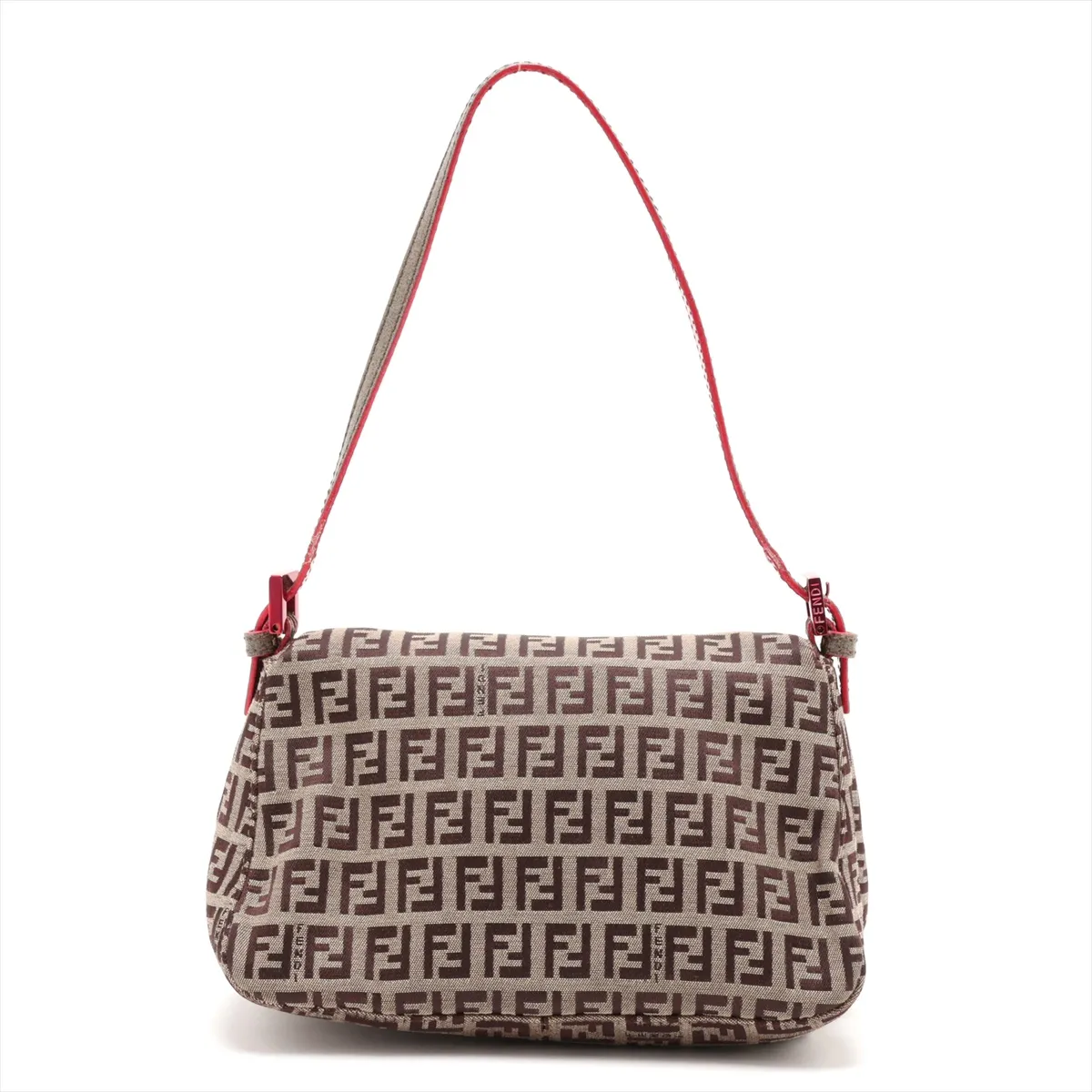 Zucchino Mamma Bucket Canvas x Leather Handbag, Beige x Brown, 8BR180 — view 2