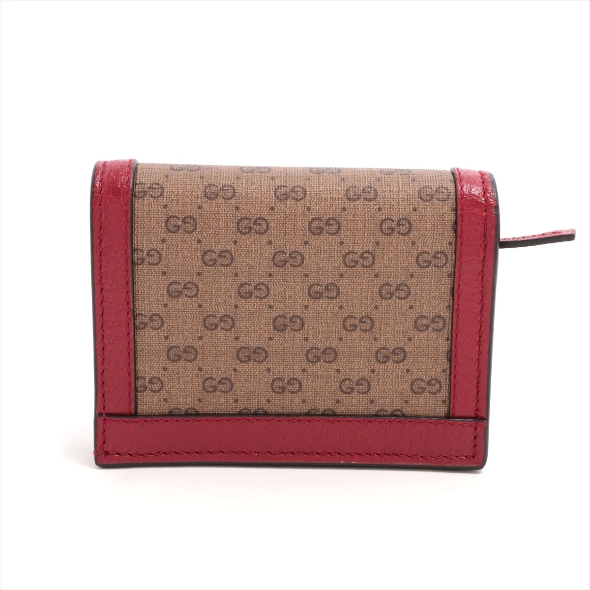 x Doraemon GG Supreme 647788 PVC x Leather Compact Wallet Brown x Red — view 2