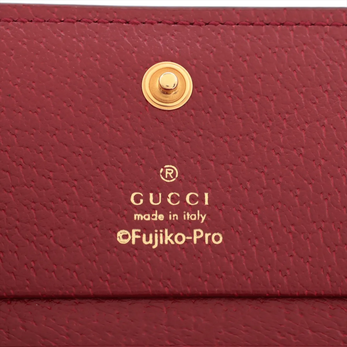 x Doraemon GG Supreme 647788 PVC x Leather Compact Wallet Brown x Red — view 6