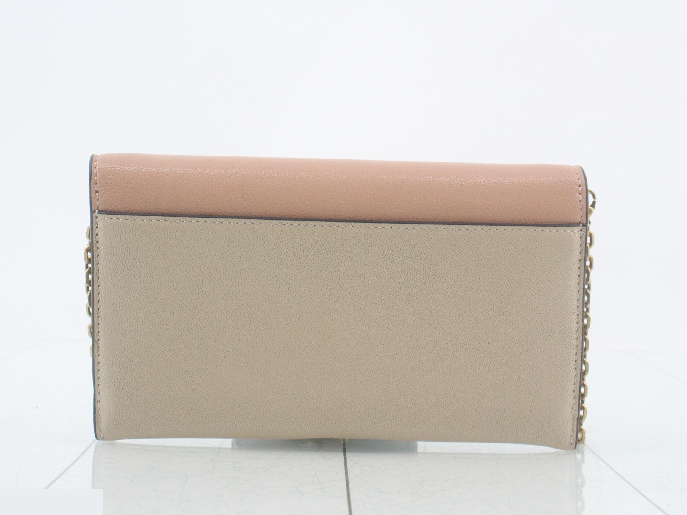 Saddle leather chain wallet with coin case — view 2
