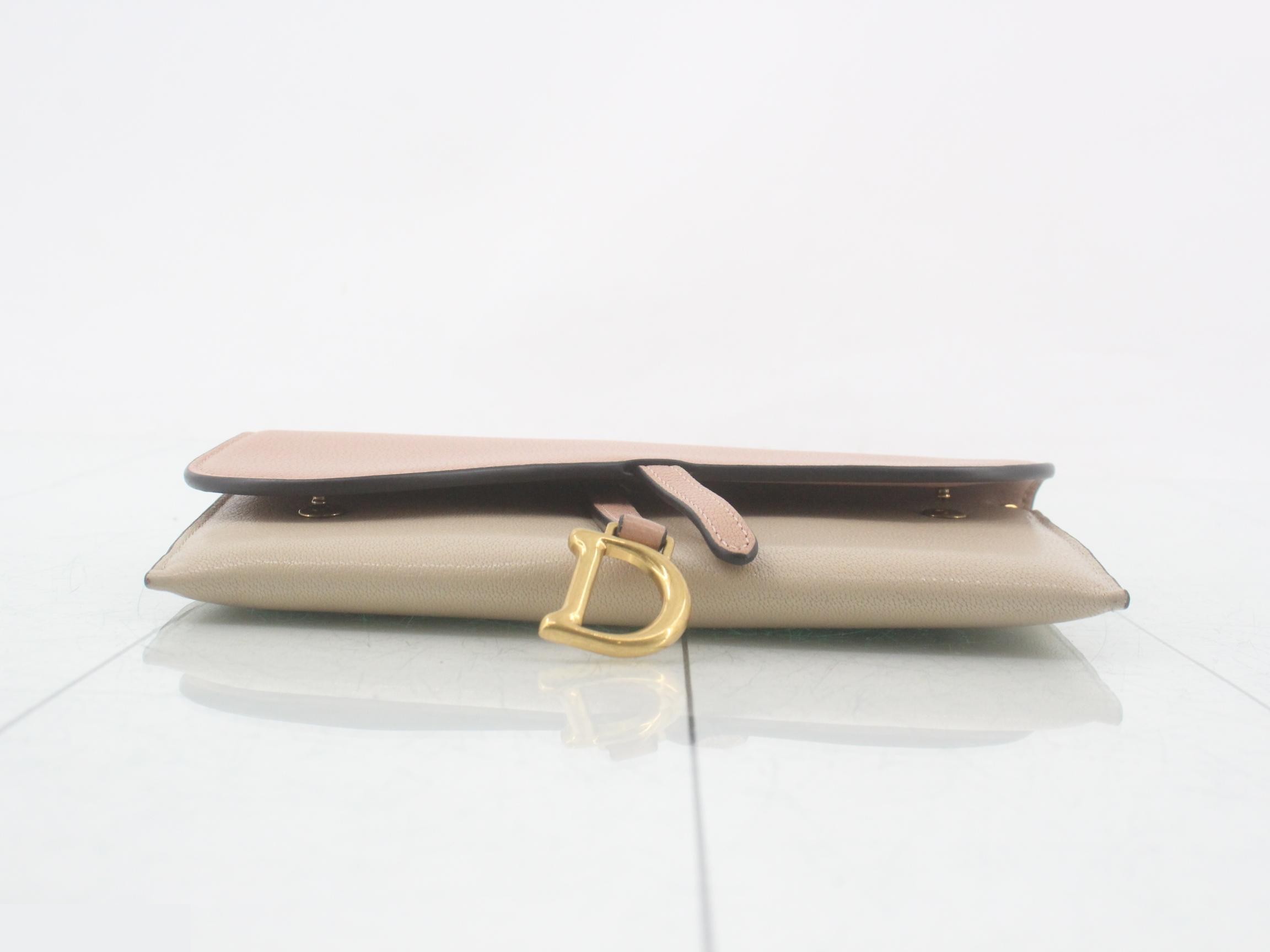 Saddle leather chain wallet with coin case — view 3
