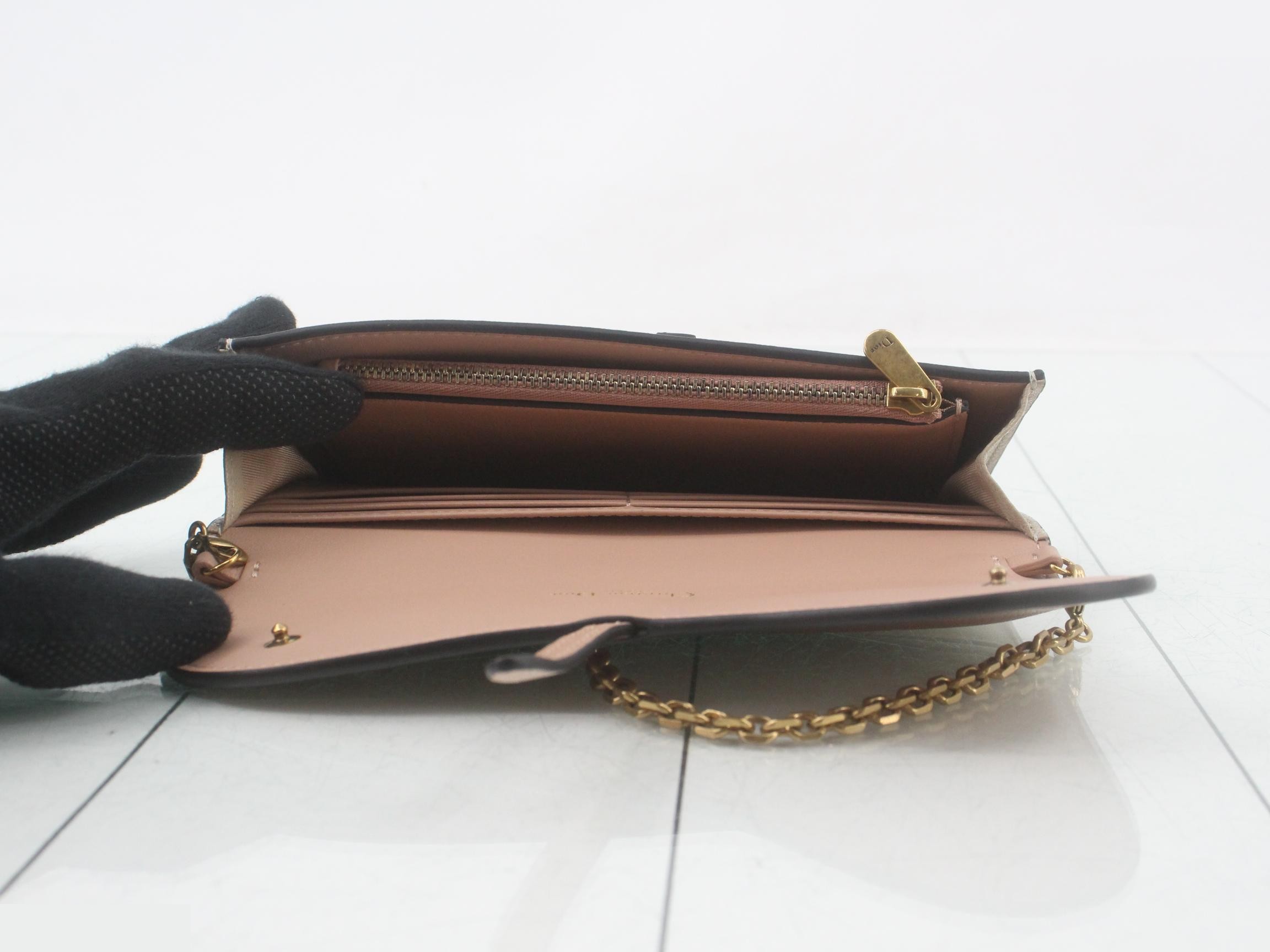 Saddle leather chain wallet with coin case — view 4
