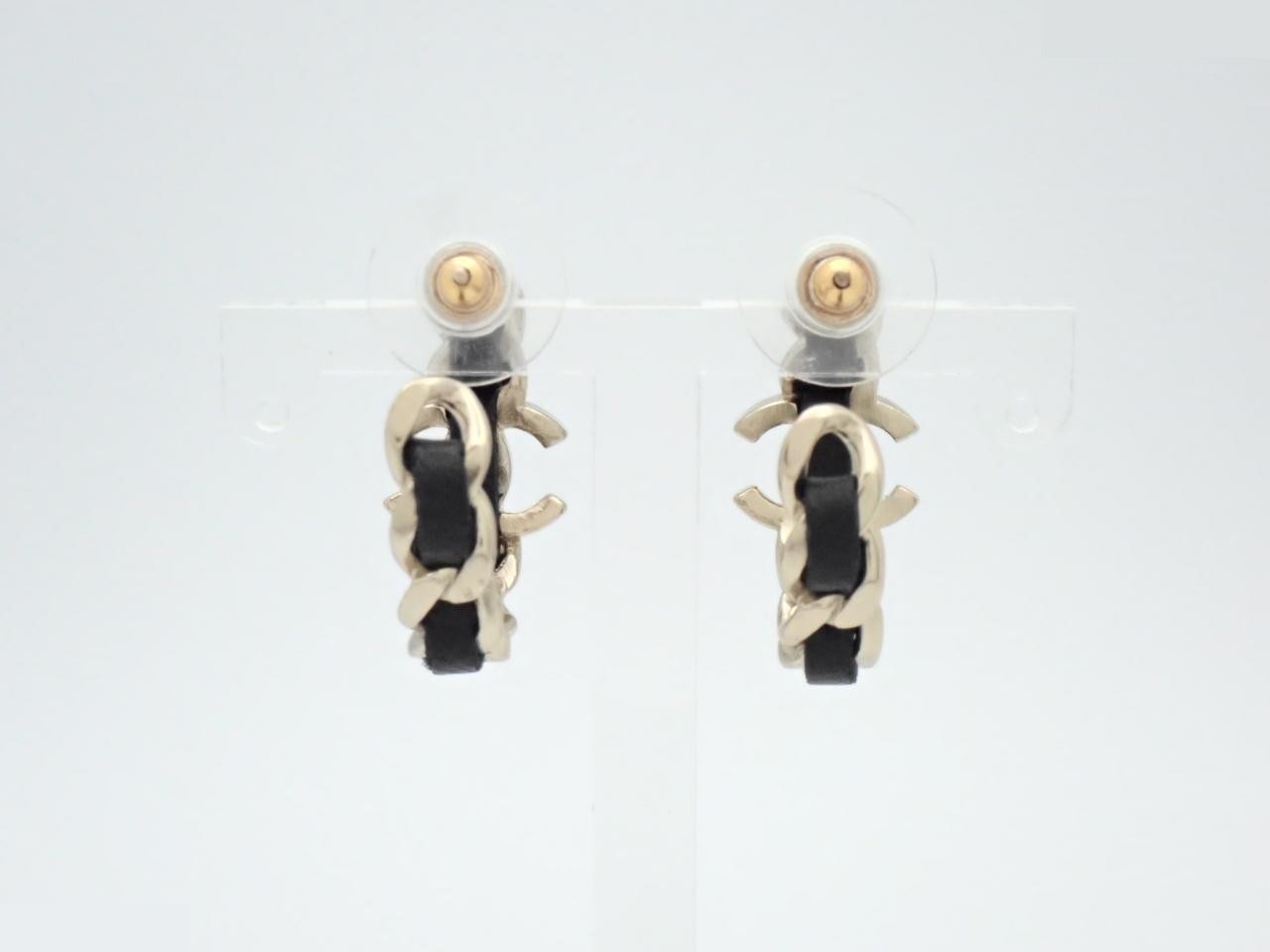 Coco Leather Earrings 16B (Pair) — view 2