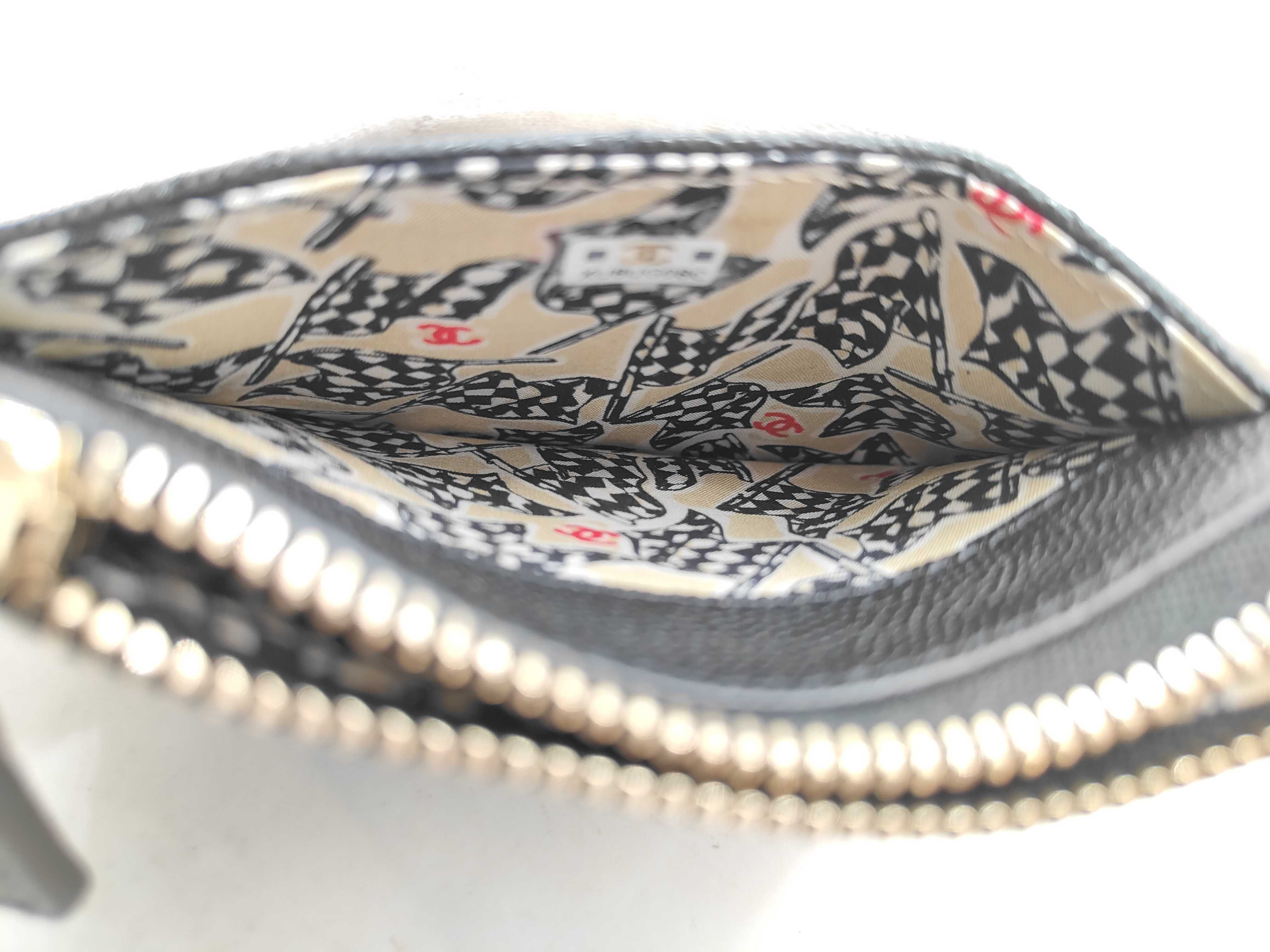 Caviar Skin Card Case with Coco Mark Zip Card Case — view 10