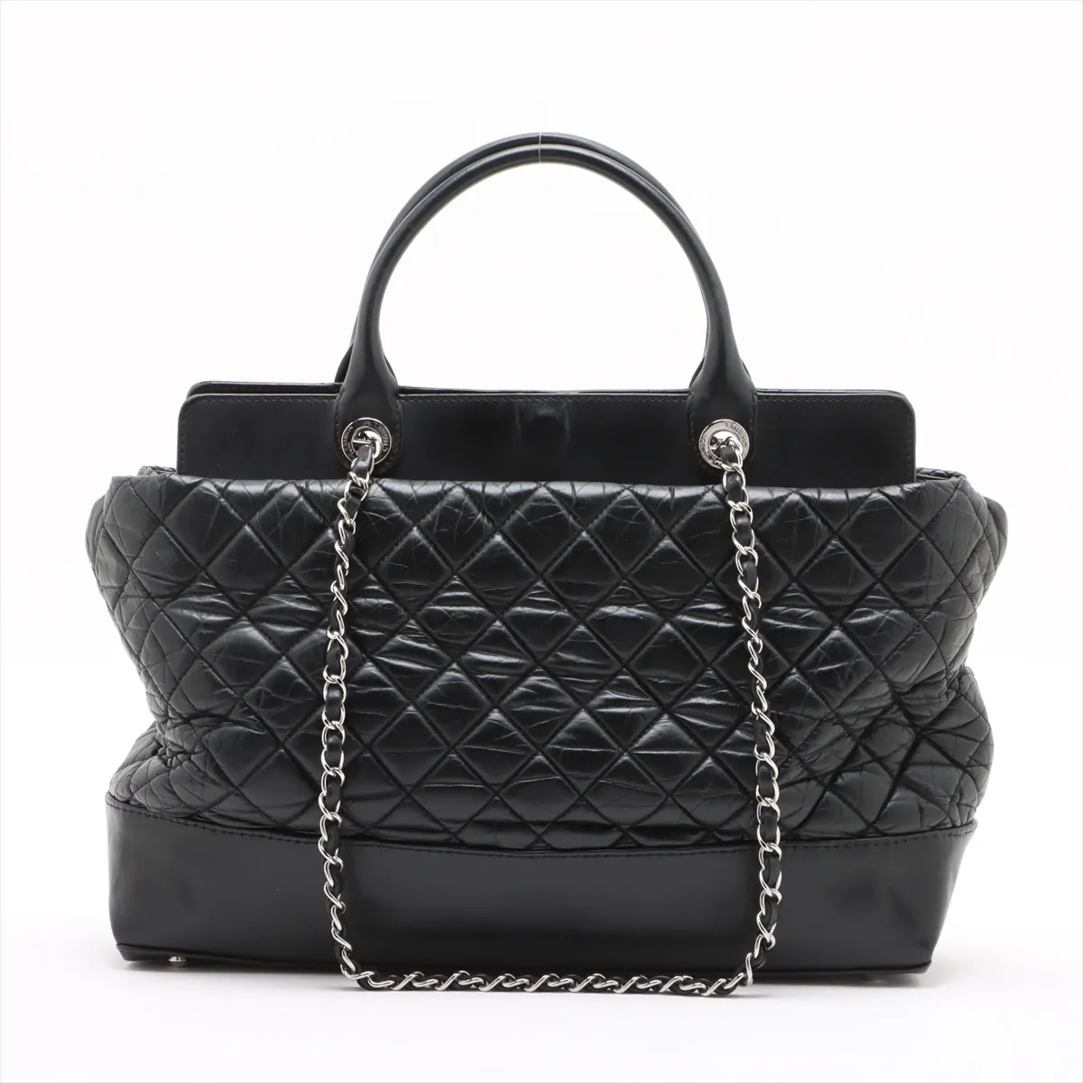 Portobello Vintage Calf 2WAY Handbag Black Silver Hardware 17328416 17th Series — view 2