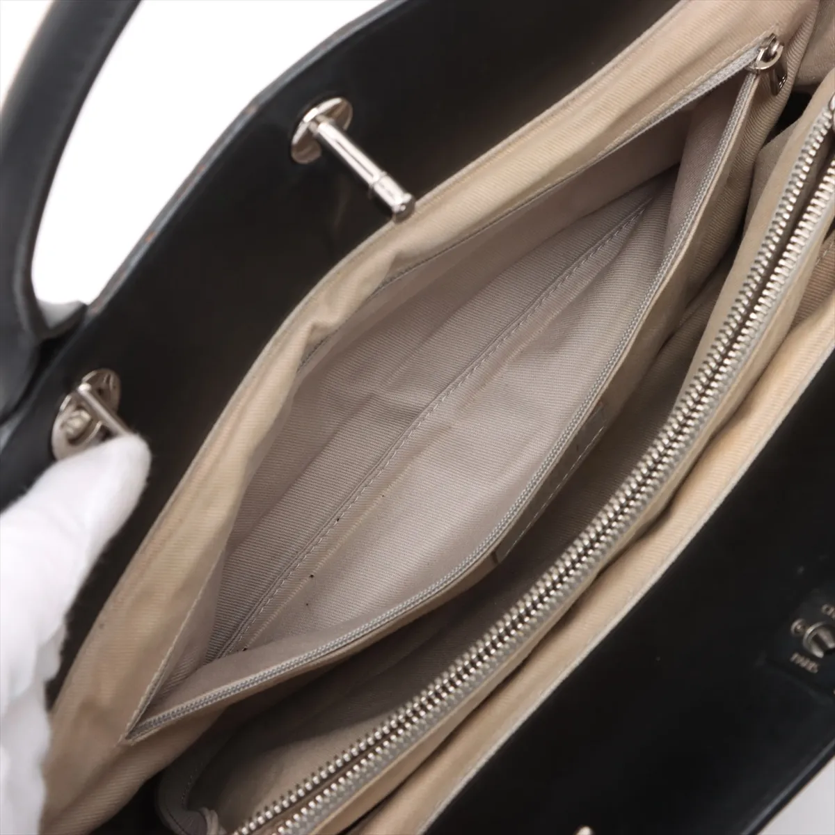 Portobello Vintage Calf 2WAY Handbag Black Silver Hardware 17328416 17th Series — view 10
