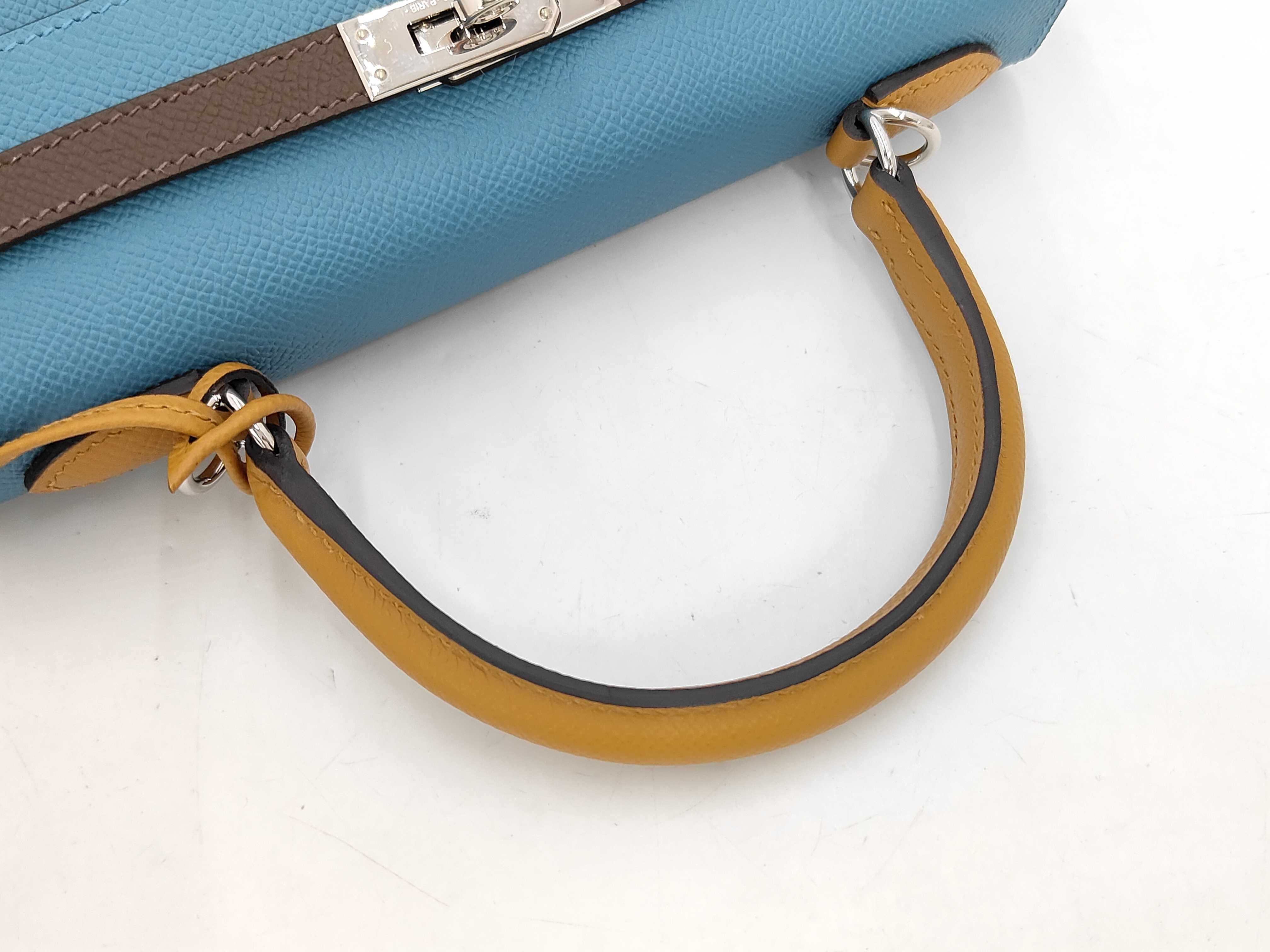 Kelly 25 Epsom Tricolor Handbag (W stamp) — view 5