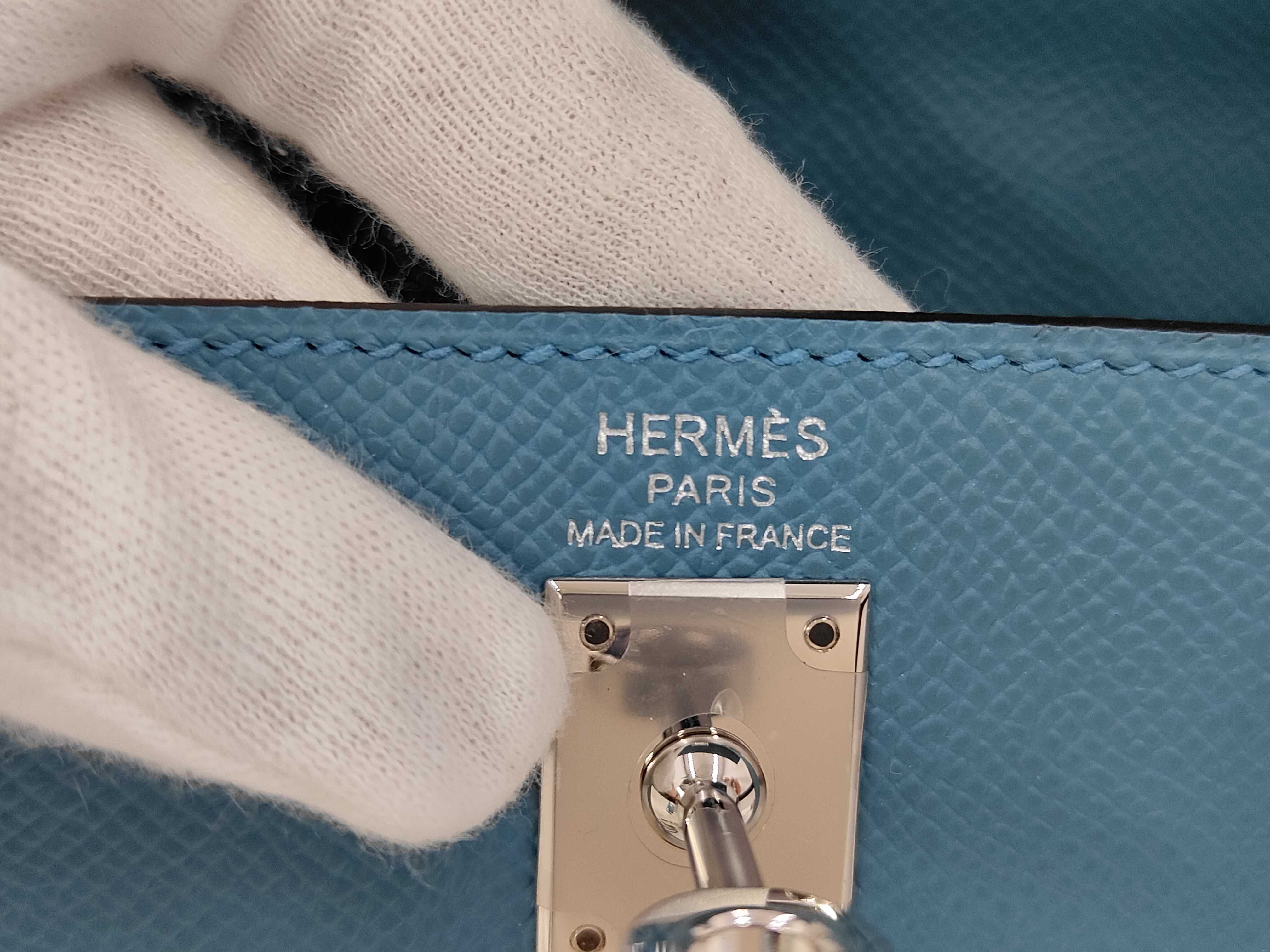 Kelly 25 Epsom Tricolor Handbag (W stamp) — view 9