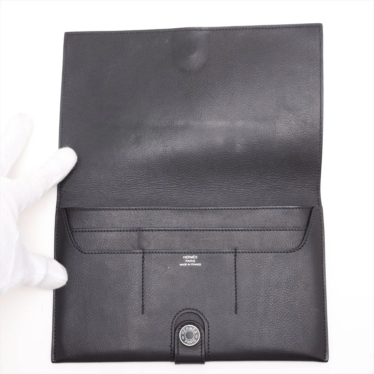 R.M.S. Tutan Man Evercolor Long Wallet, Black, Silver Hardware, W: 2024 — view 3