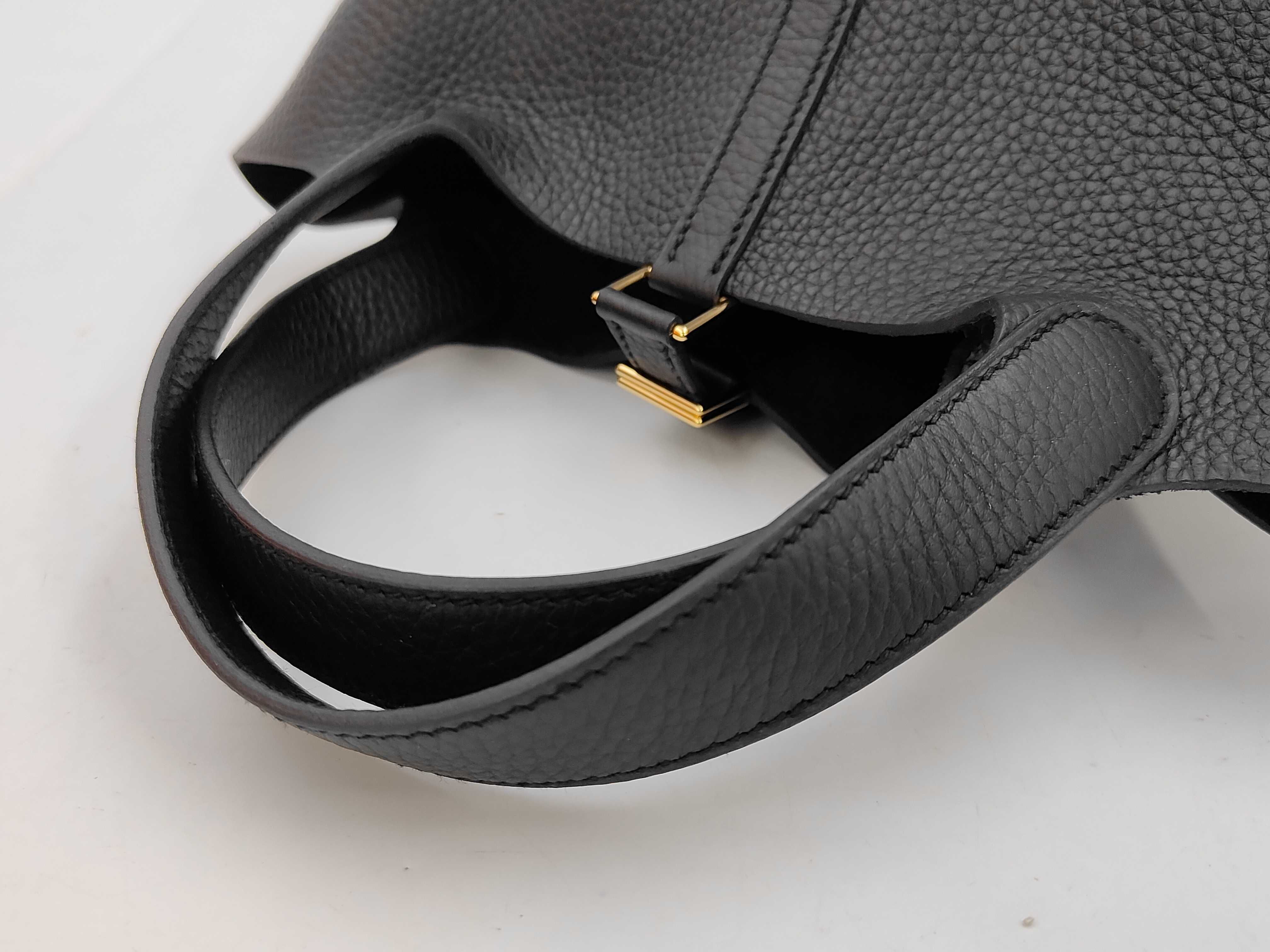 Picotin PM K stamp handbag, Noir (black) handbag — view 3