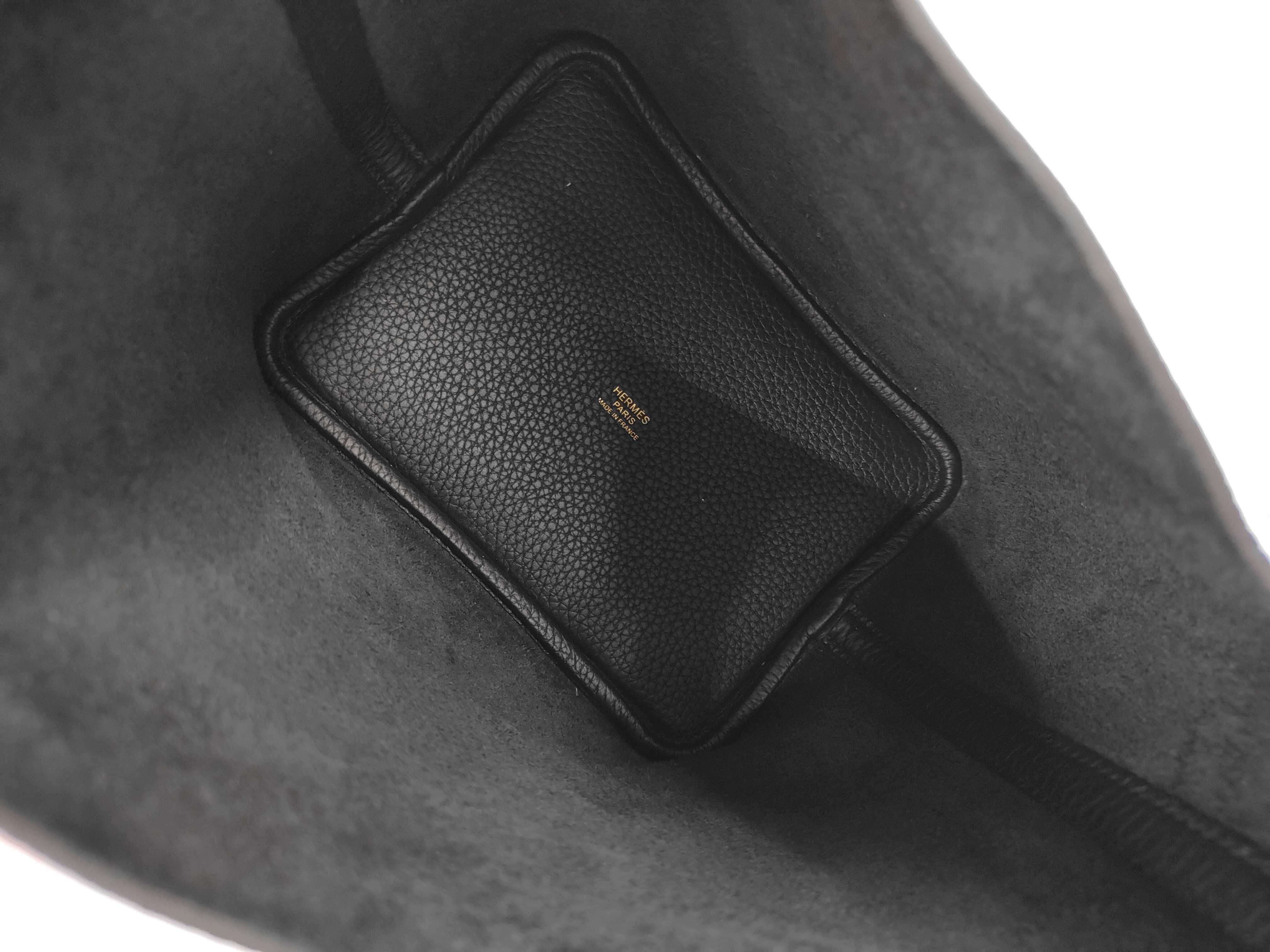 Picotin PM K stamp handbag, Noir (black) handbag — view 8