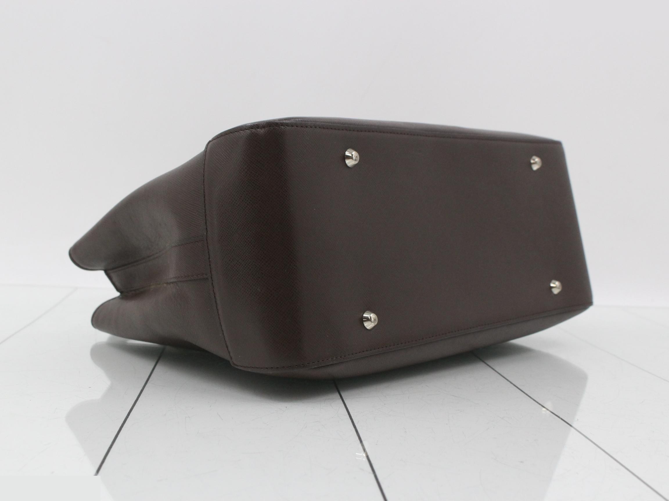 Leather Tote Bag, Brown — view 5
