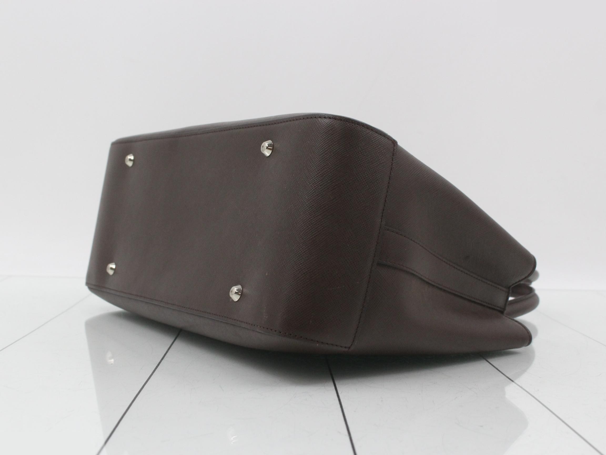 Leather Tote Bag, Brown — view 6