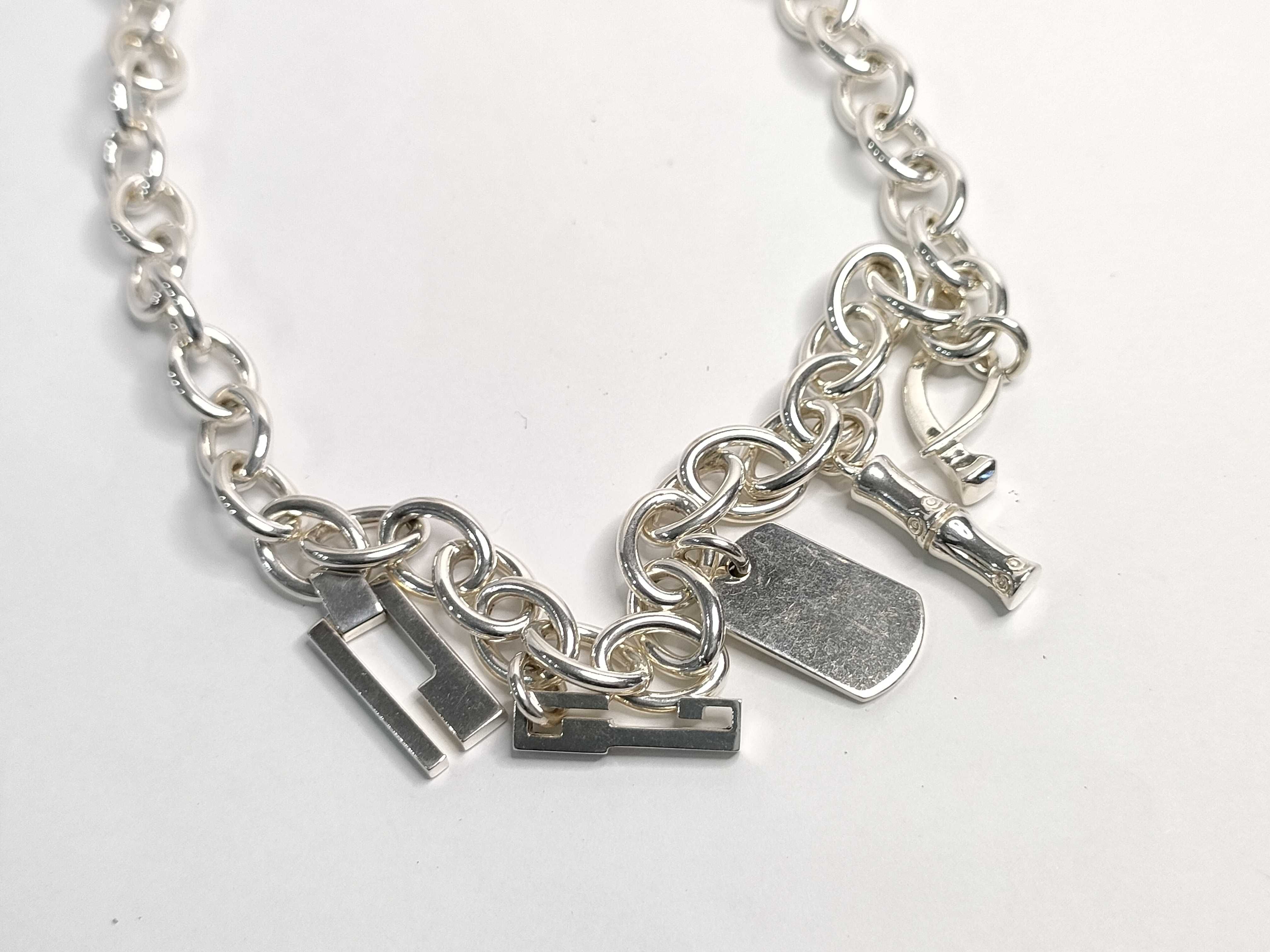 5-Charm Necklace, SV925 (Sterling Silver) — view 2