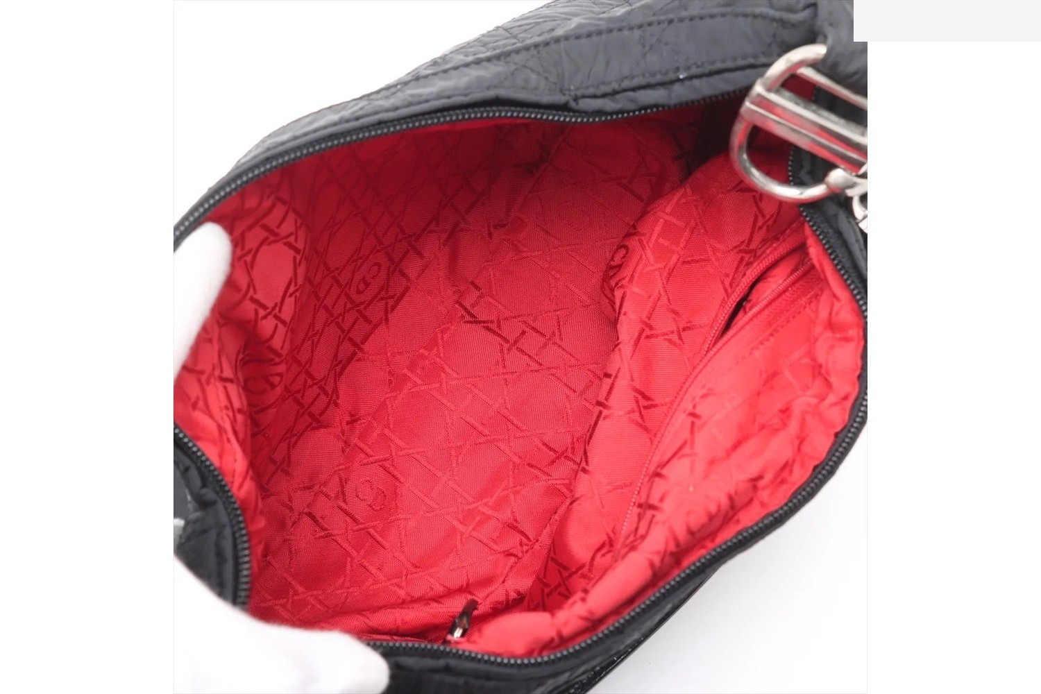 Cannage Leather Chain Shoulder Bag — view 6