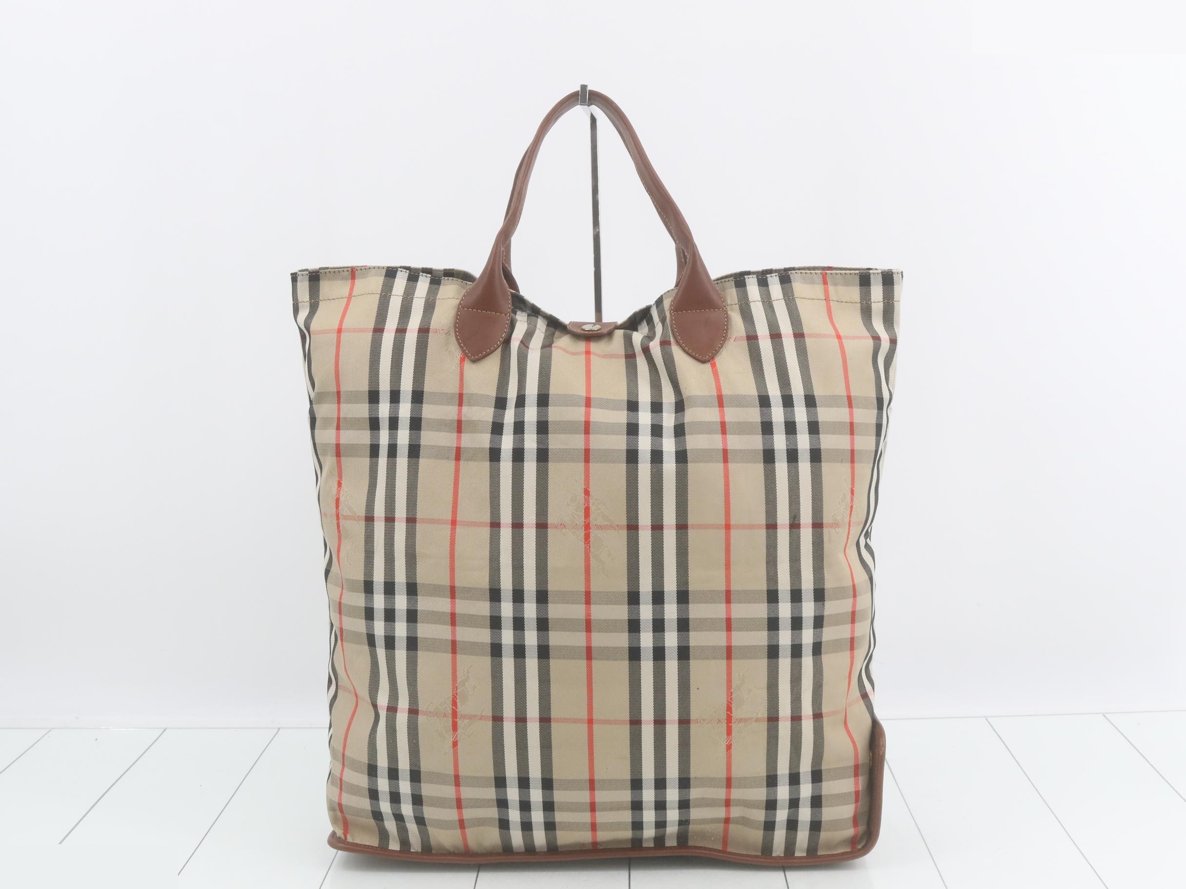 Nova Check Packable Tote Bag