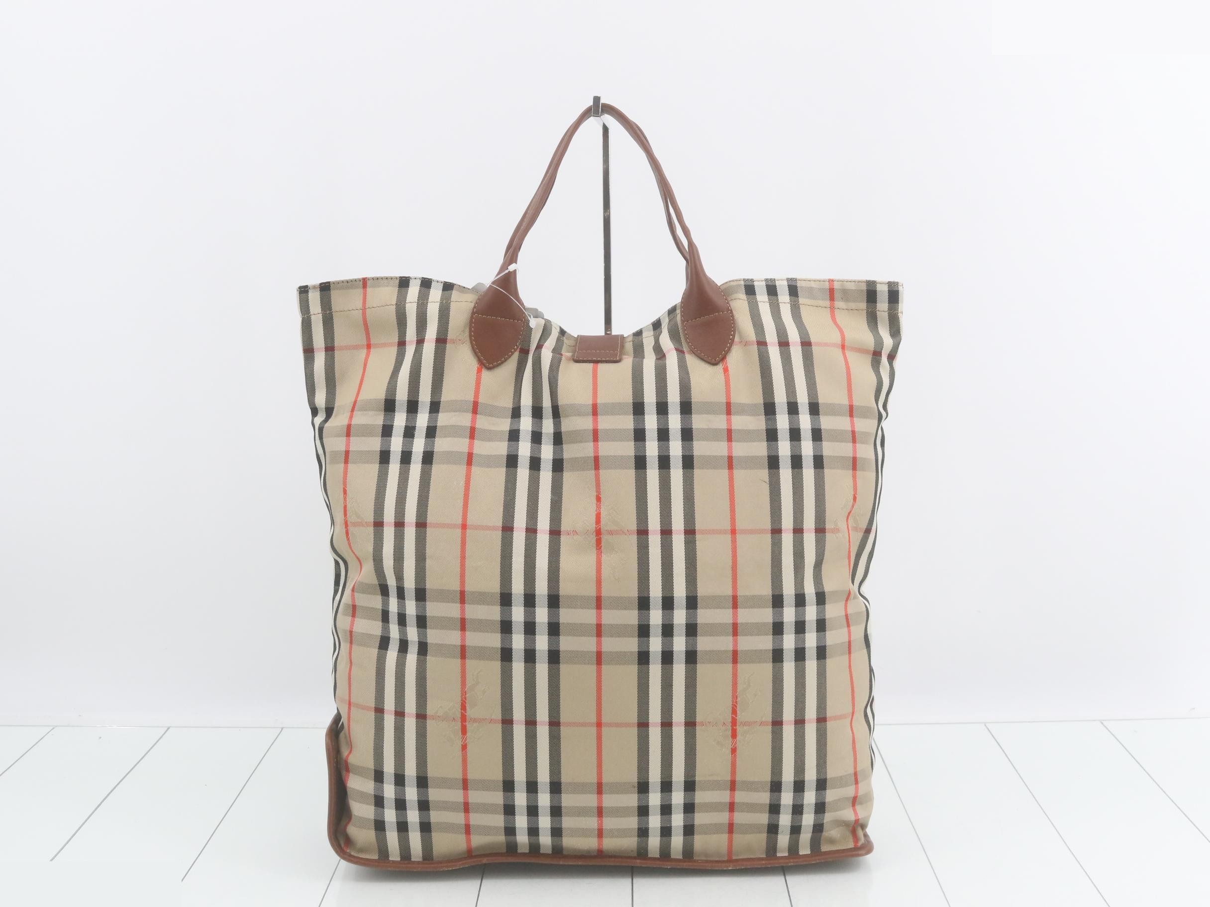 Nova Check Packable Tote Bag — view 2