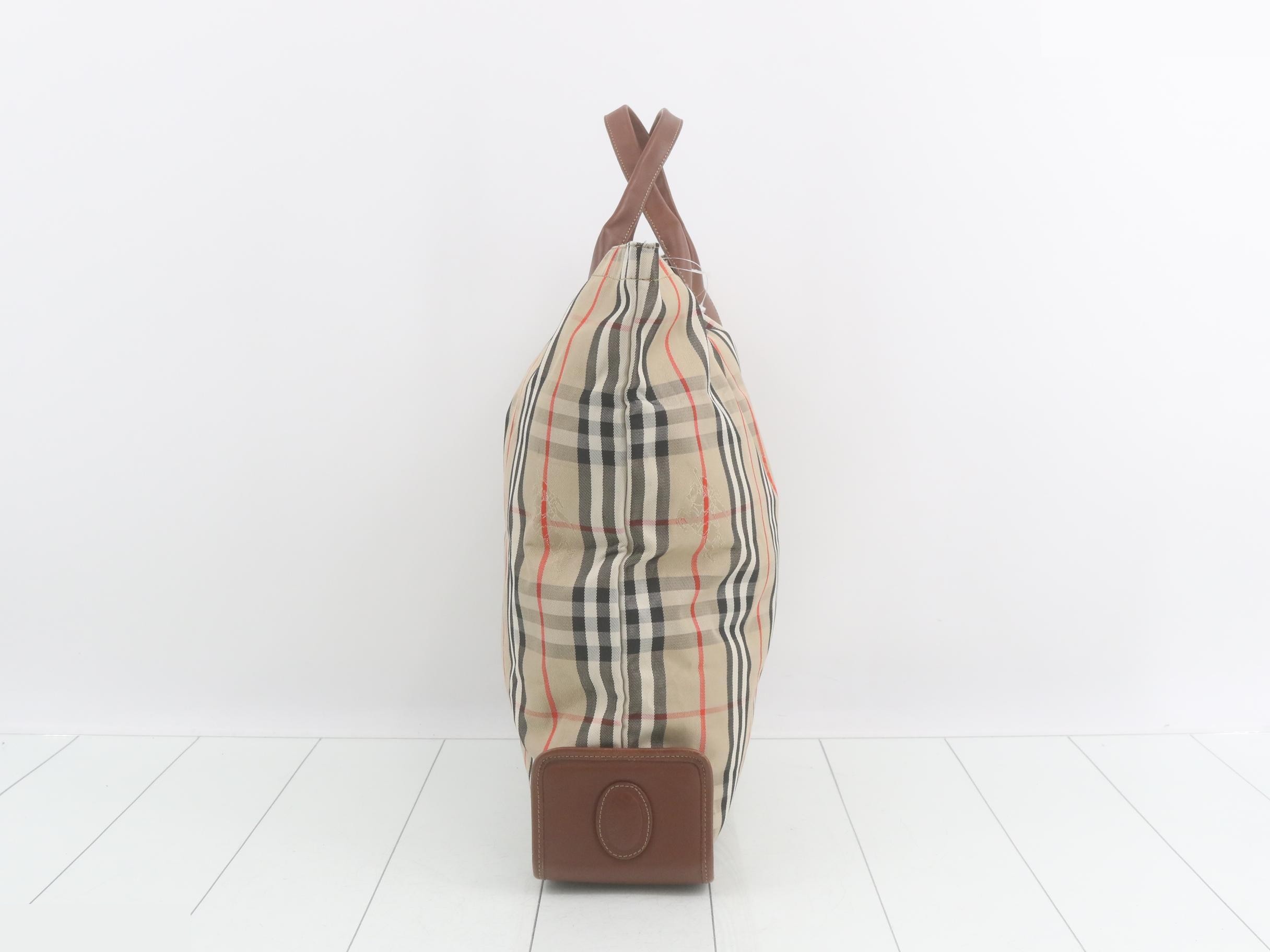 Nova Check Packable Tote Bag — view 3