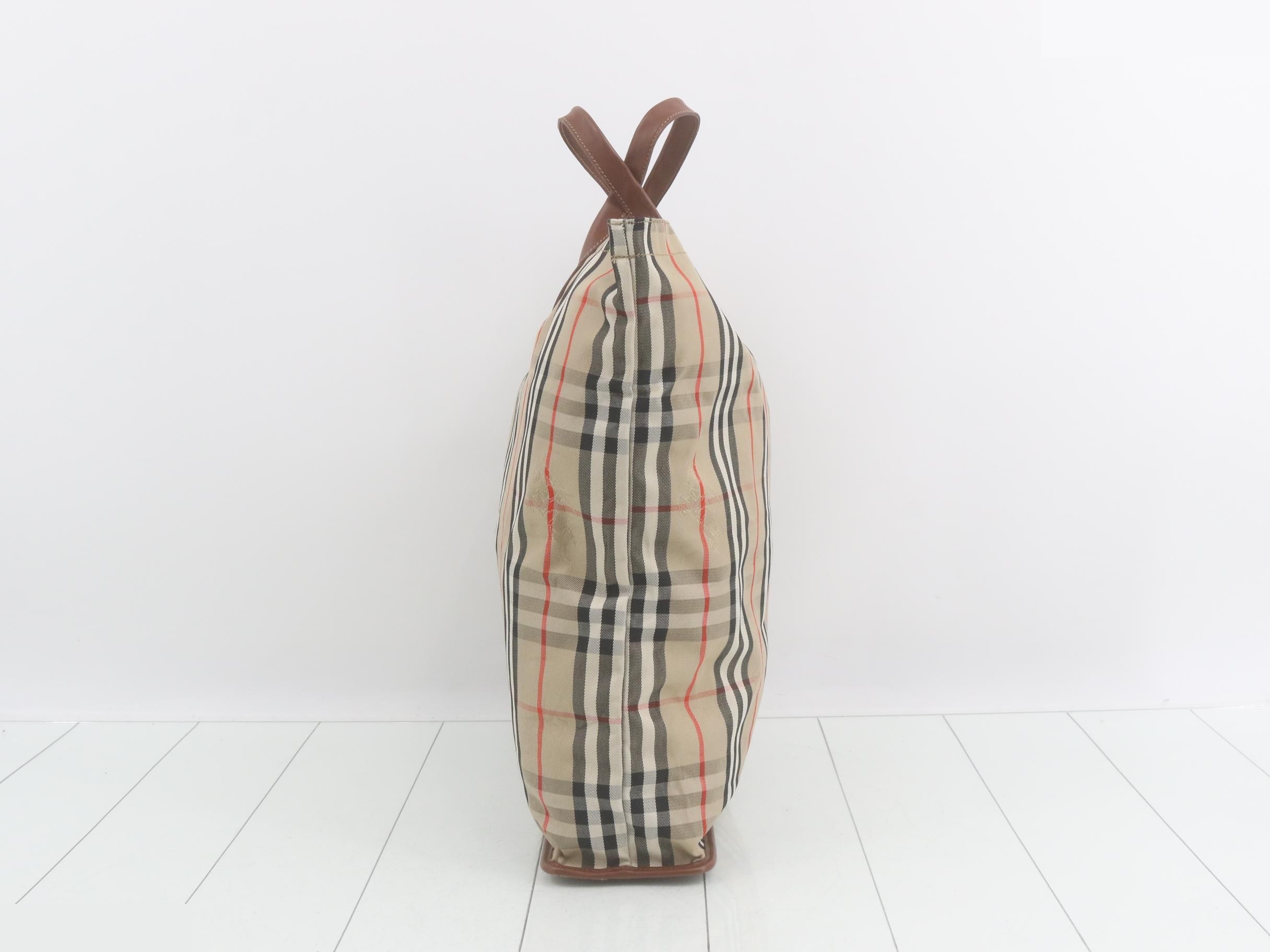 Nova Check Packable Tote Bag — view 4