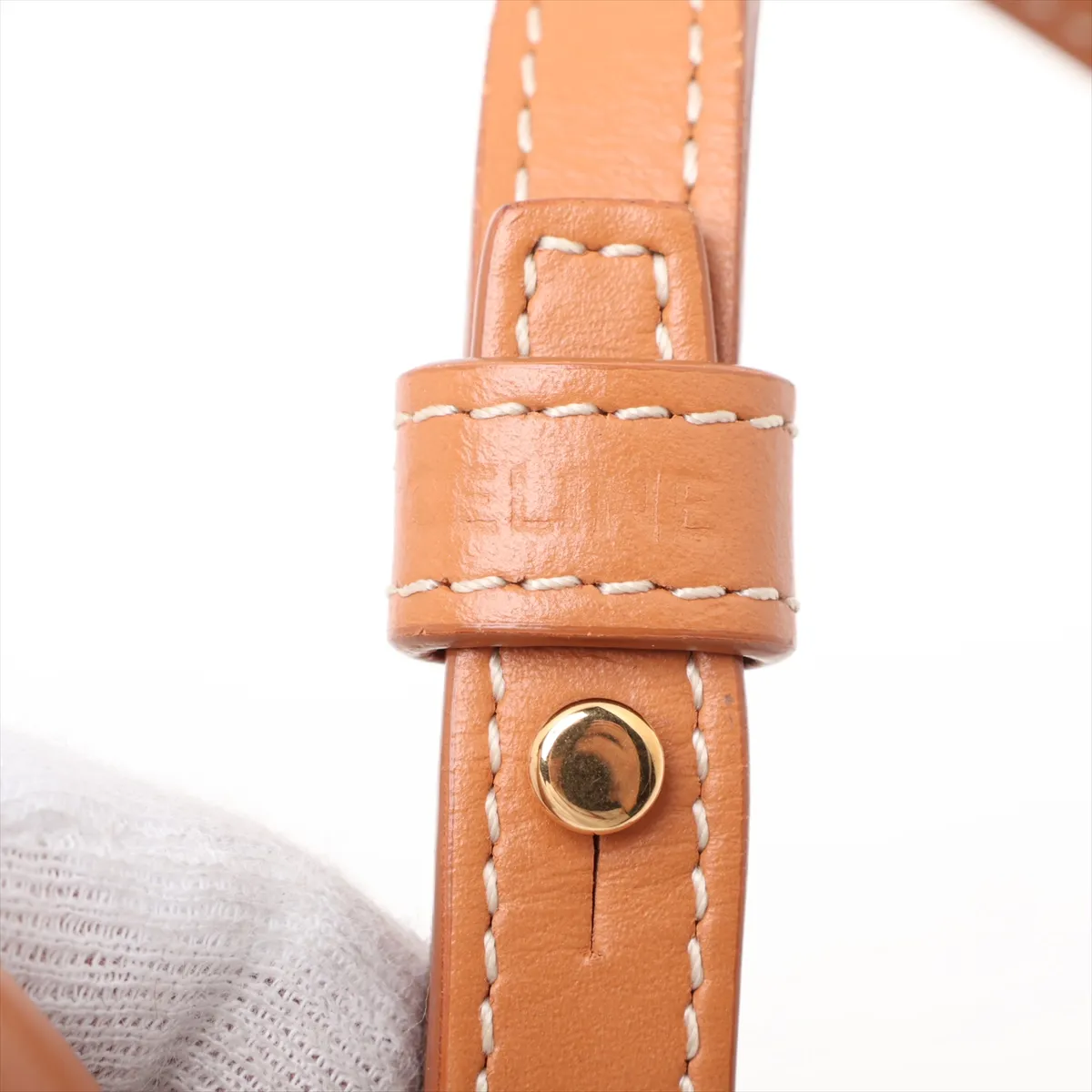 Mini Vertical Cabas Canvas x Leather 2-Way Handbag Beige x Brown — view 9