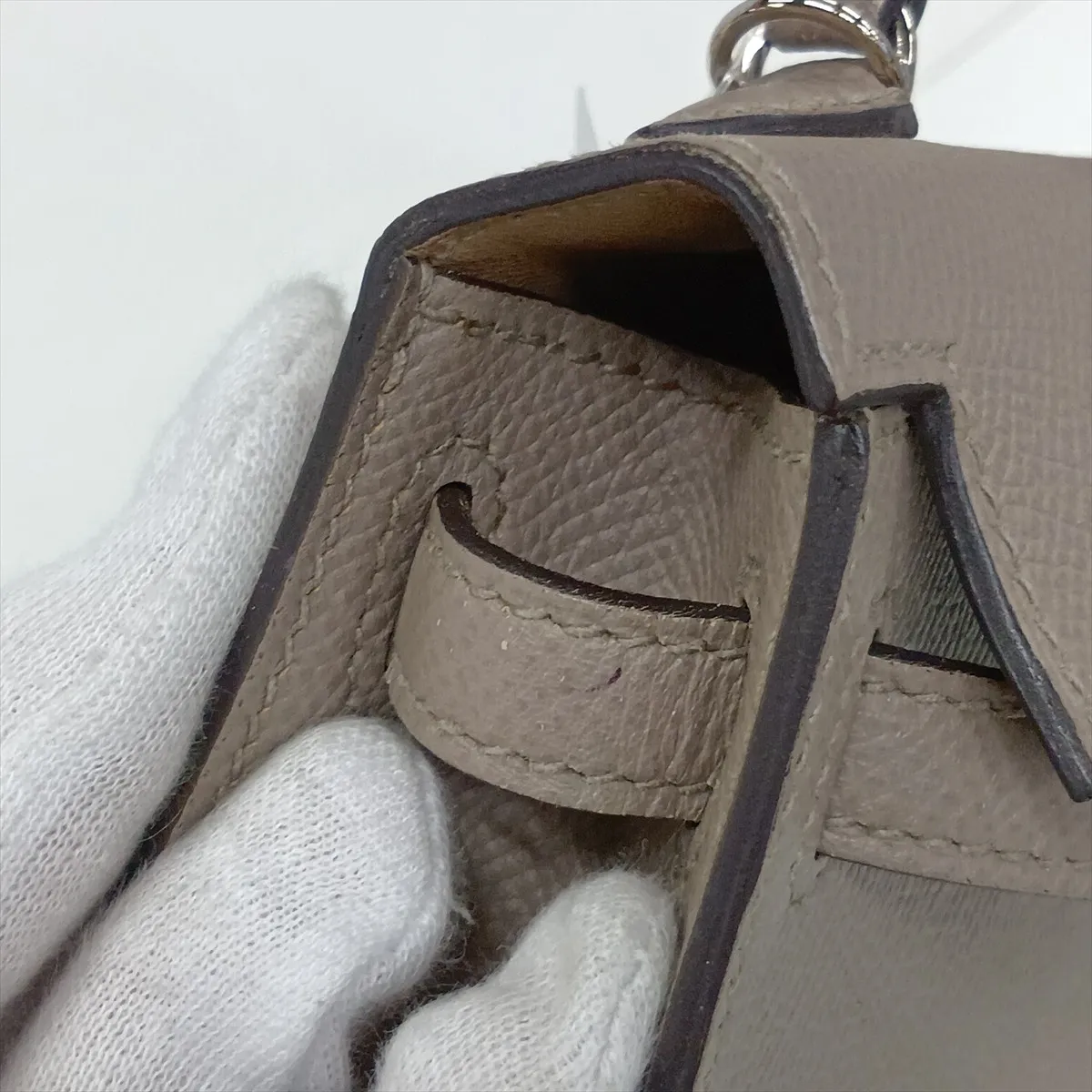 [Individually packaged] Hermes Mini Kelly 2 20 Sellier Veau Epsom Gris Asphalt Silver Hardware A: 2017 — view 14